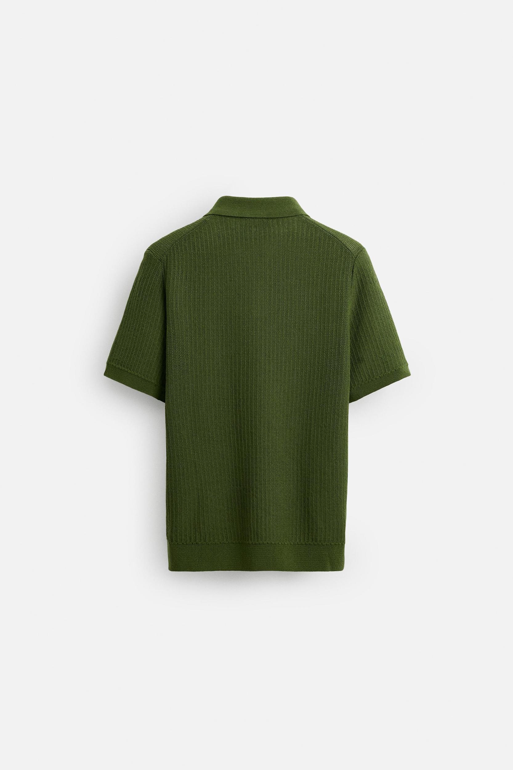TEXTURED KNIT POLO SHIRT Product Image