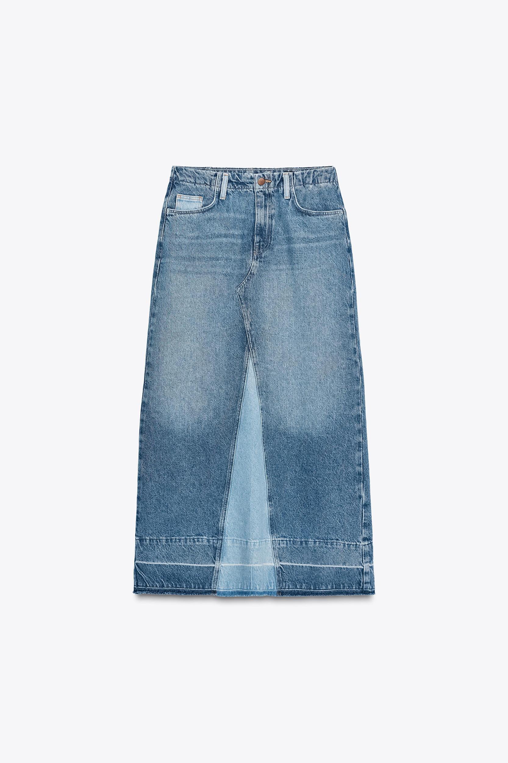 Z1975 COMBINED DENIM MIDI SKIRT Product Image