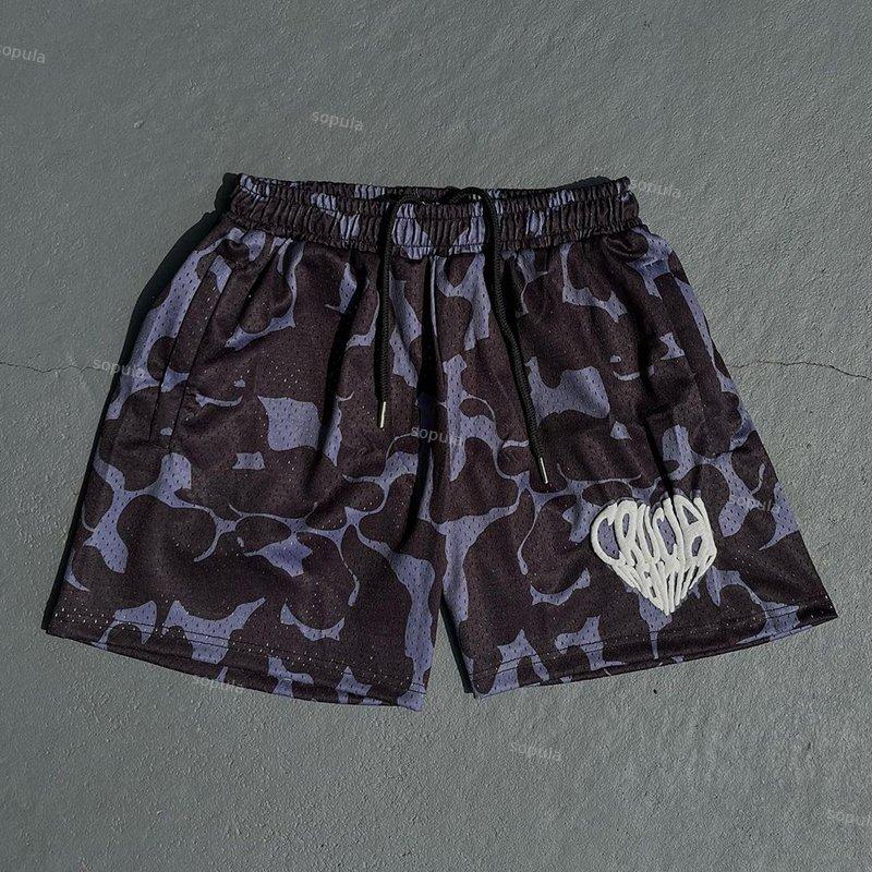 Camo Puff Printed Mesh Shorts Product Image