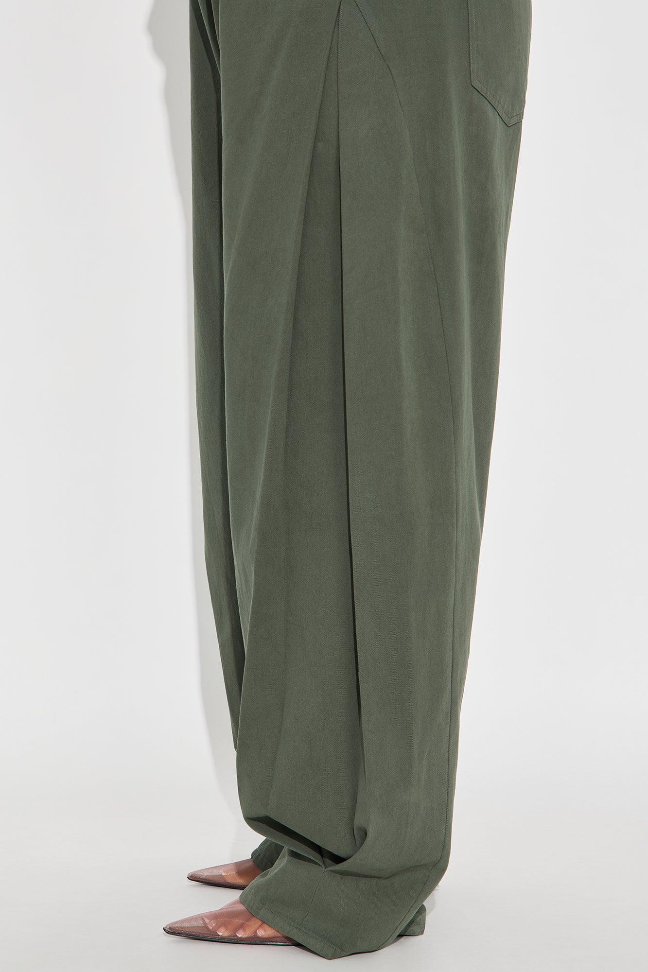 Alexis Barrel Leg Jumpsuit - Olive Product Image