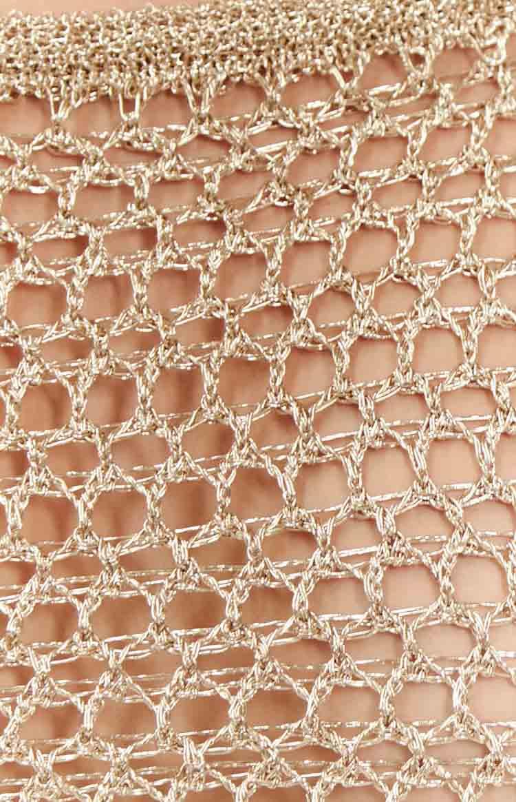 Wild Thoughts Gold Metallic Knit Top Product Image