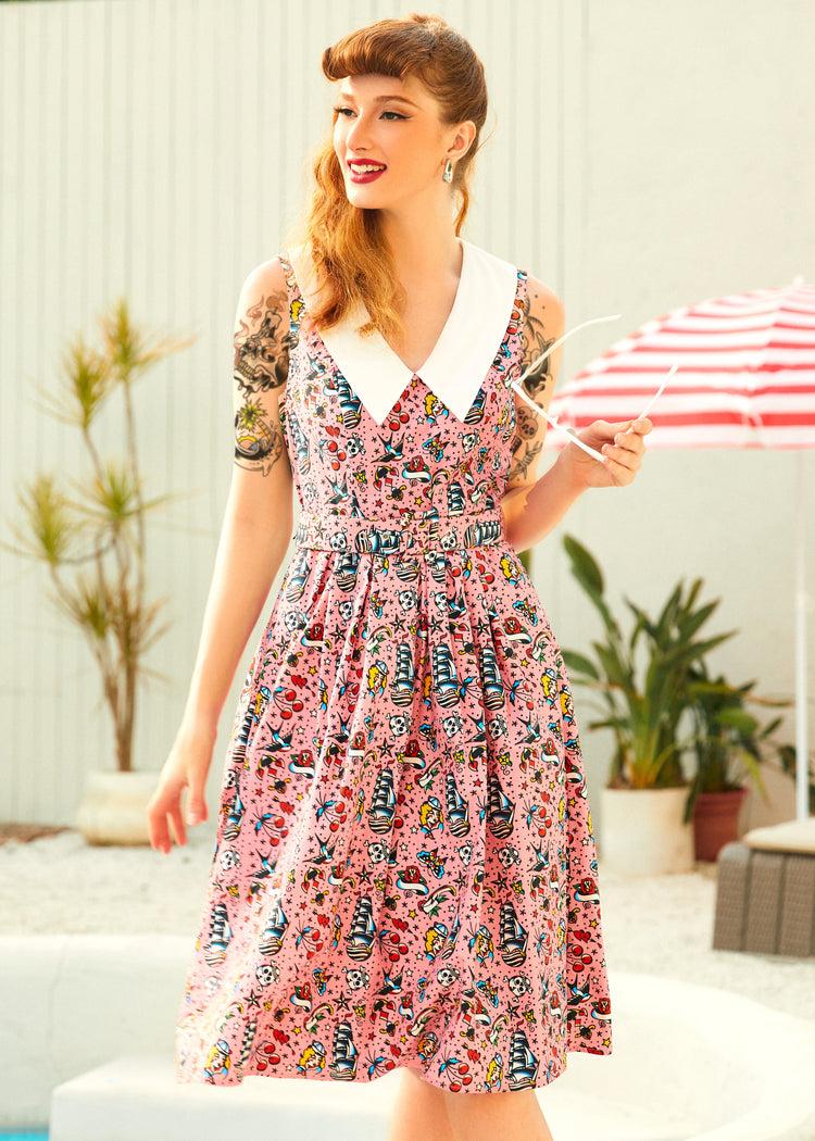 Find Me in Palm Springs Fit & Flare Dress Product Image