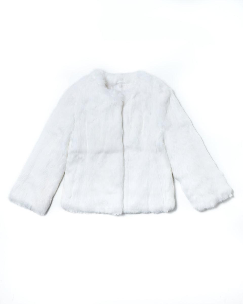 Collarless Rabbit Jacket Product Image