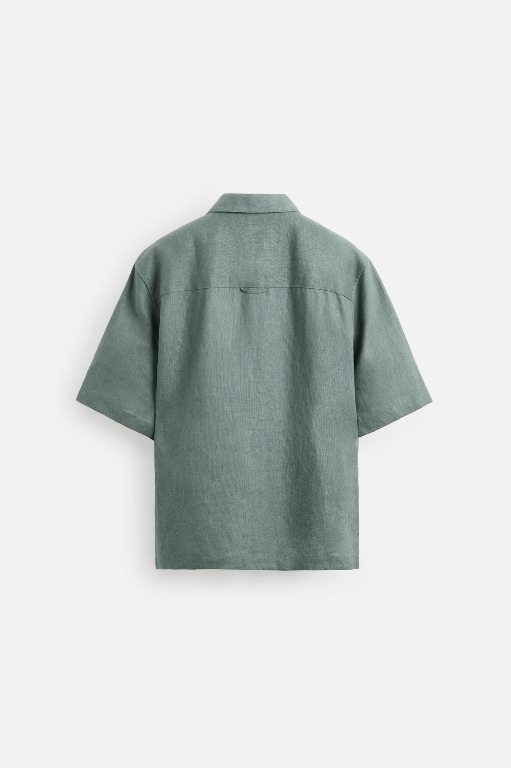 100% LINEN RELAXED FIT SHIRT Product Image