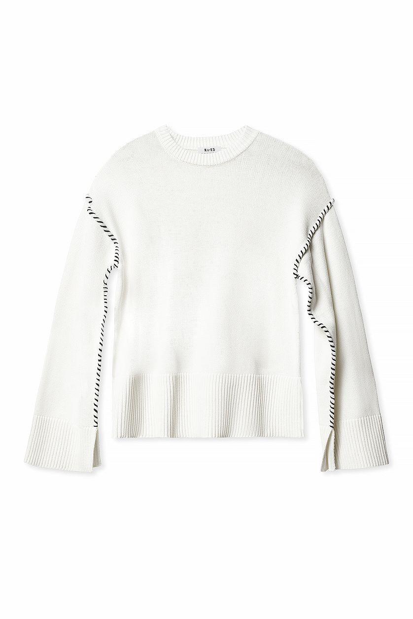 Oversized Stitch Detailed Knitted Sweater Product Image