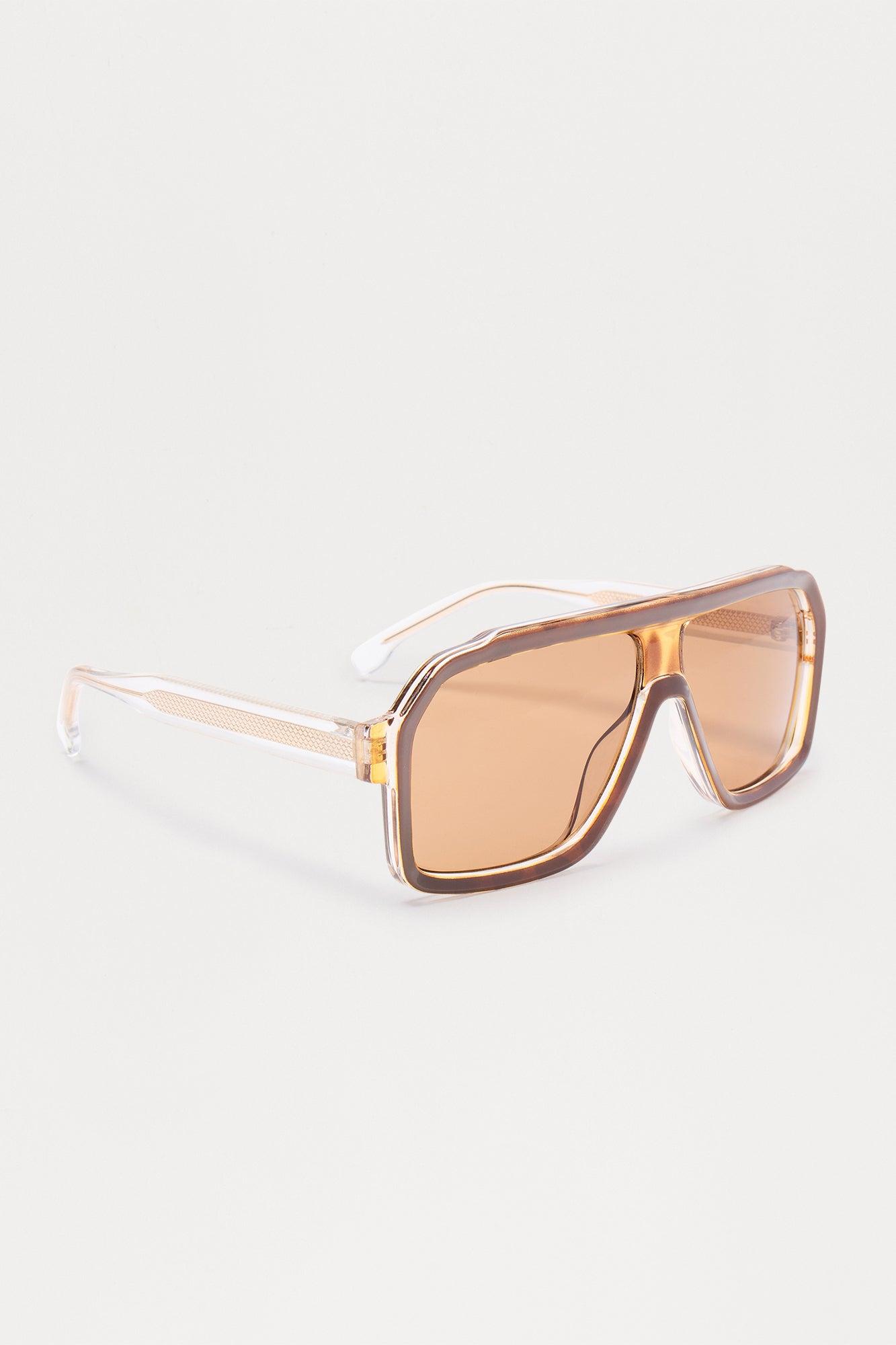 See Me Shield Sunglasses - Brown Female Product Image