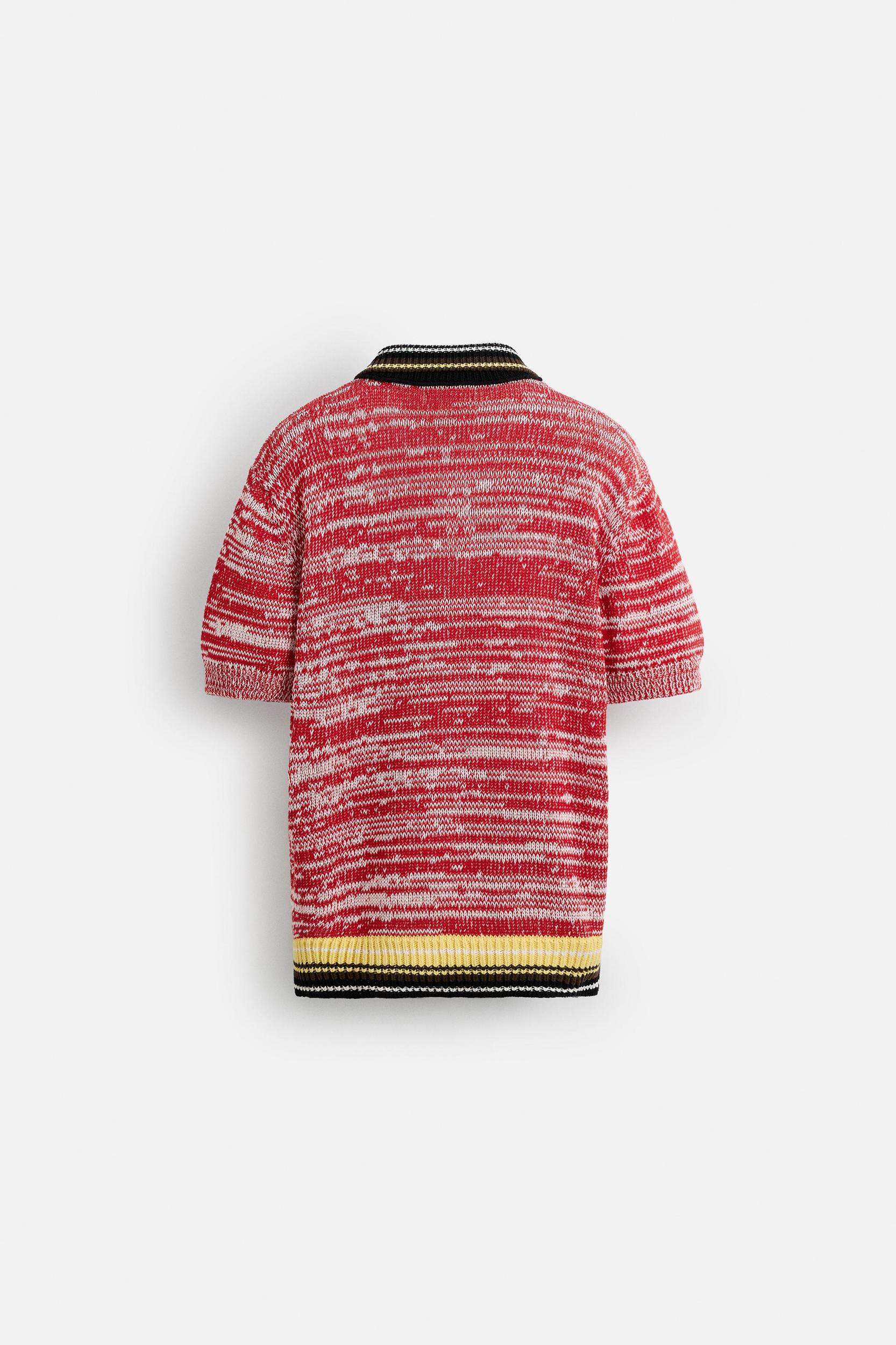 CONTRAST KNIT POLO SHIRT Product Image