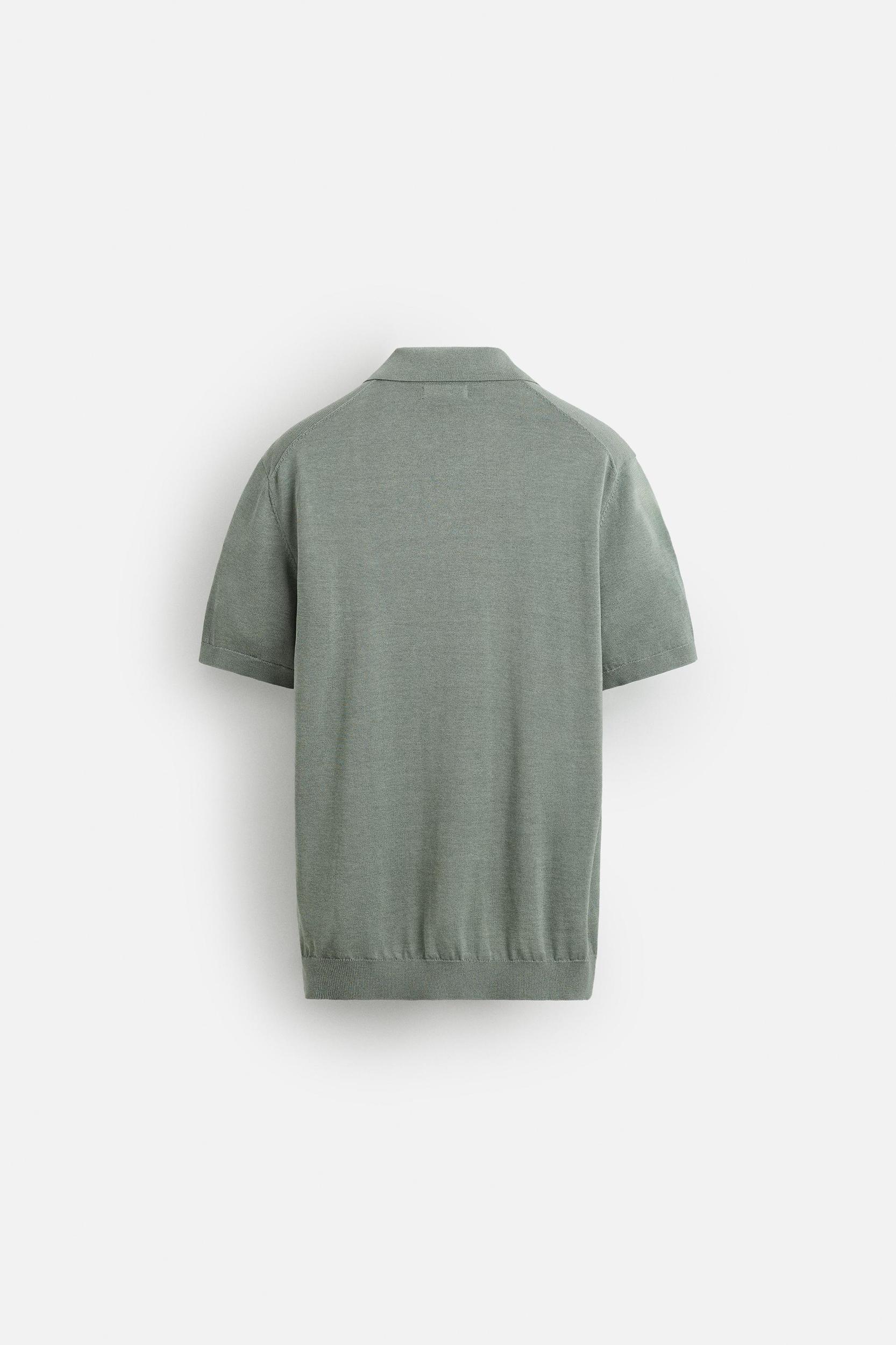 COTTON-SILK KNIT POLO SHIRT Product Image