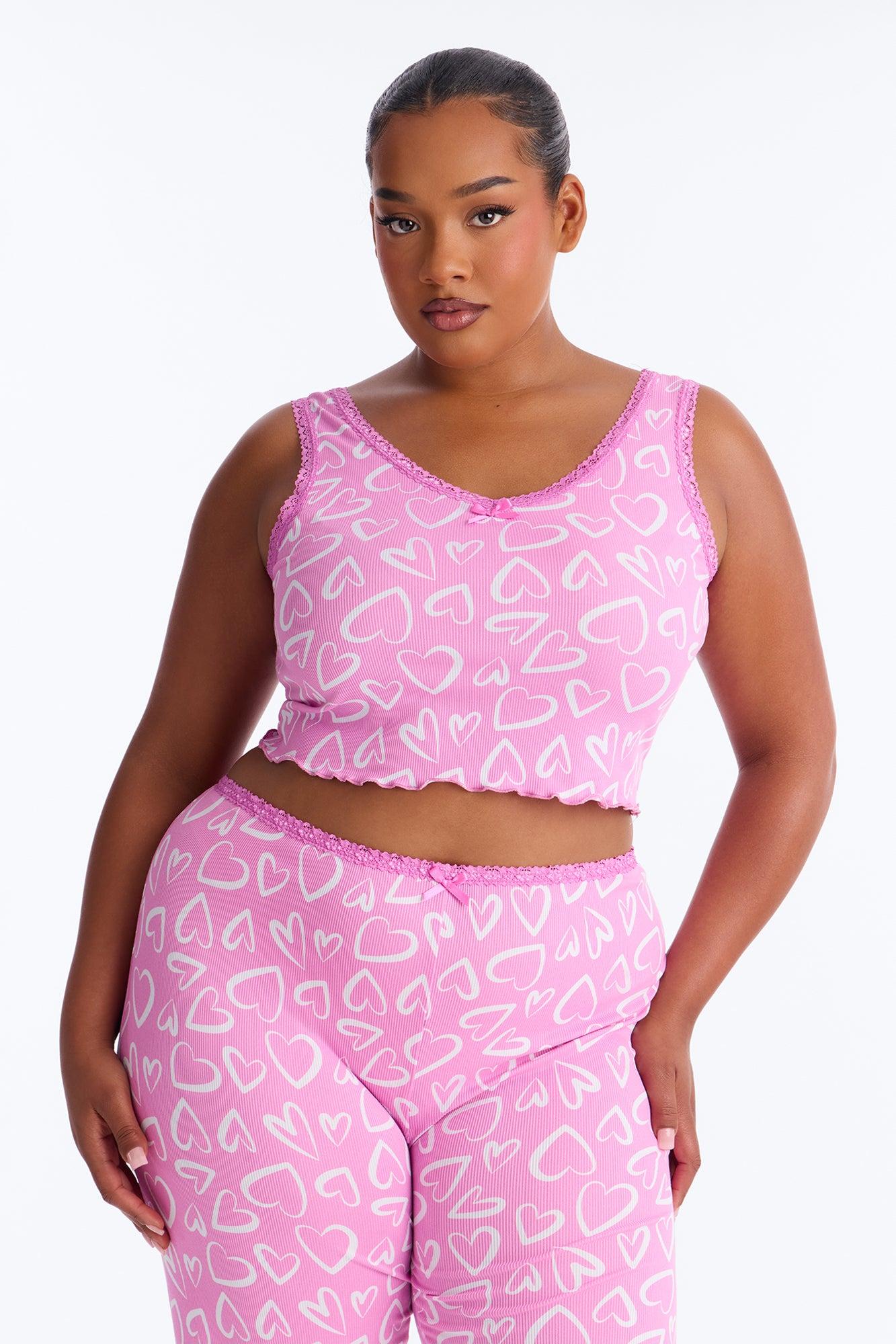 Love All Around Me PJ Pant Set - Pink/combo Female Product Image