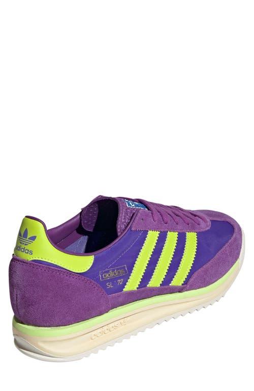 adidas Gender Inclusive SL 72 RS Sneaker in Purple/Solar Slime at Nordstrom, Size 6.5 Women's Product Image