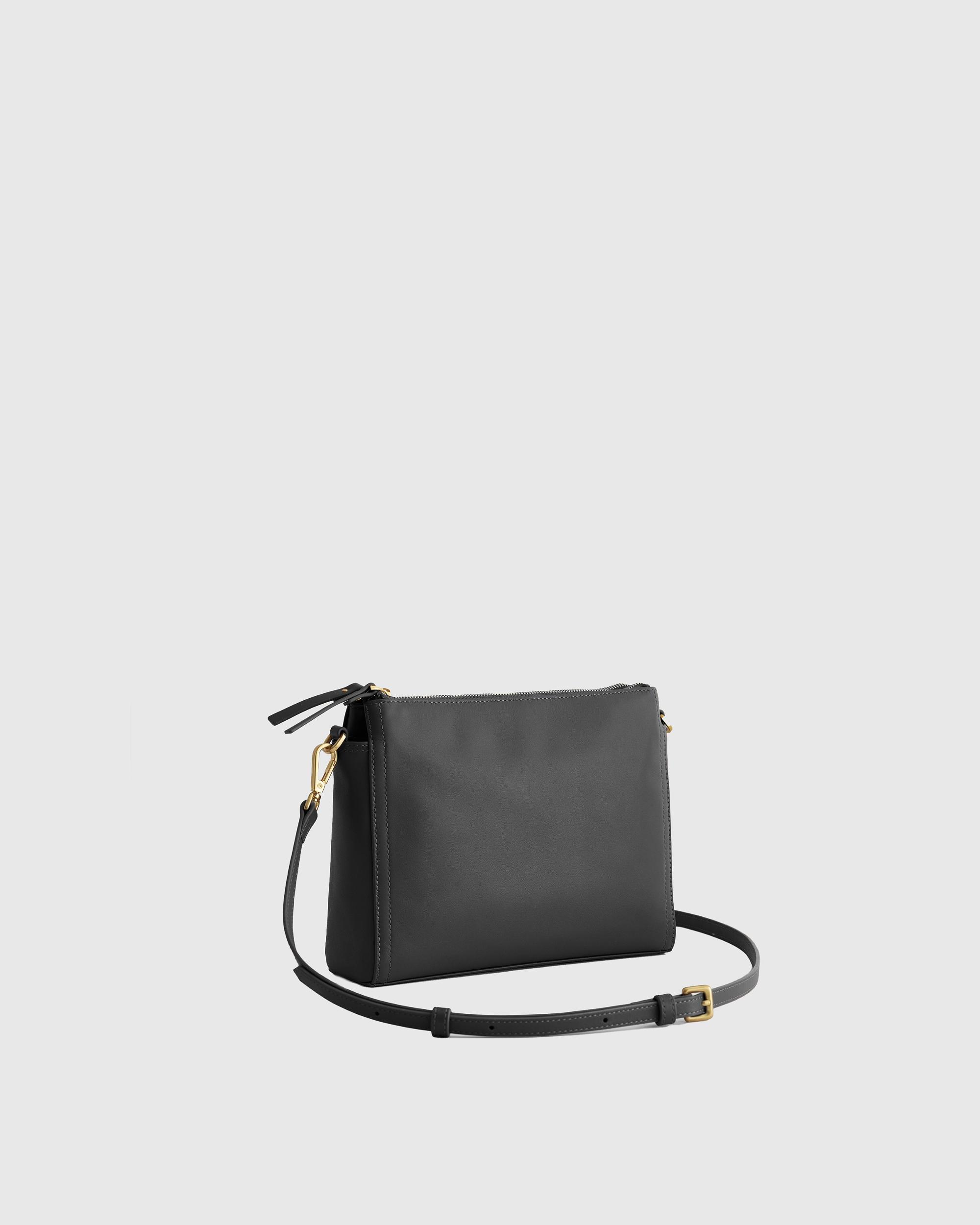 Quince | Women's Italian Leather Triple Compartment Crossbody Product Image