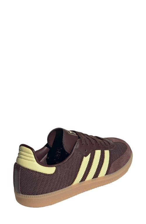 adidas Samba OG Sneaker in Brown/Powder Yellow/Gum at Nordstrom, Size 10.5 Women's Product Image