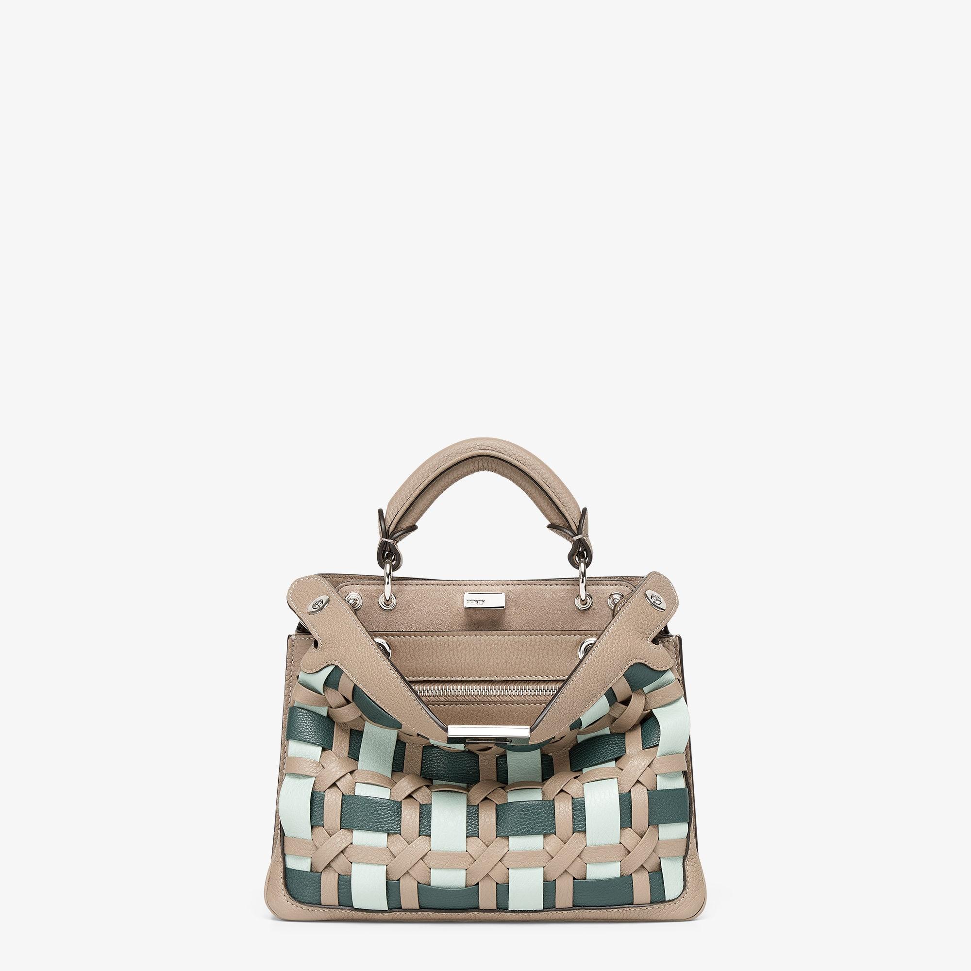 Peekaboo Soft SmallMulticolor interlaced leather bag Product Image