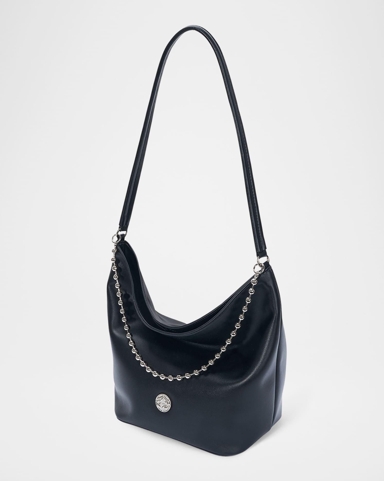 Ball Chain Leather Bucket Bag Product Image