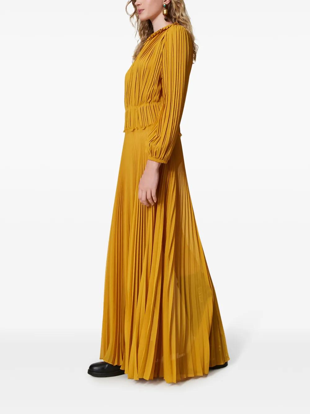 pleated georgette dress  Product Image
