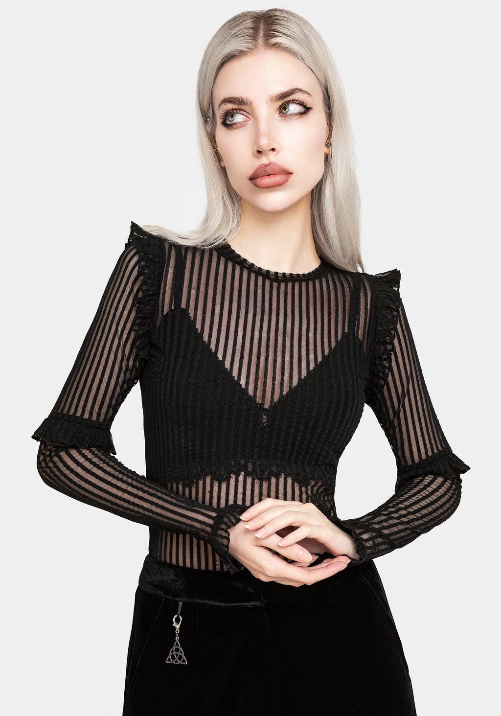 Mourning Ruffle Top Product Image