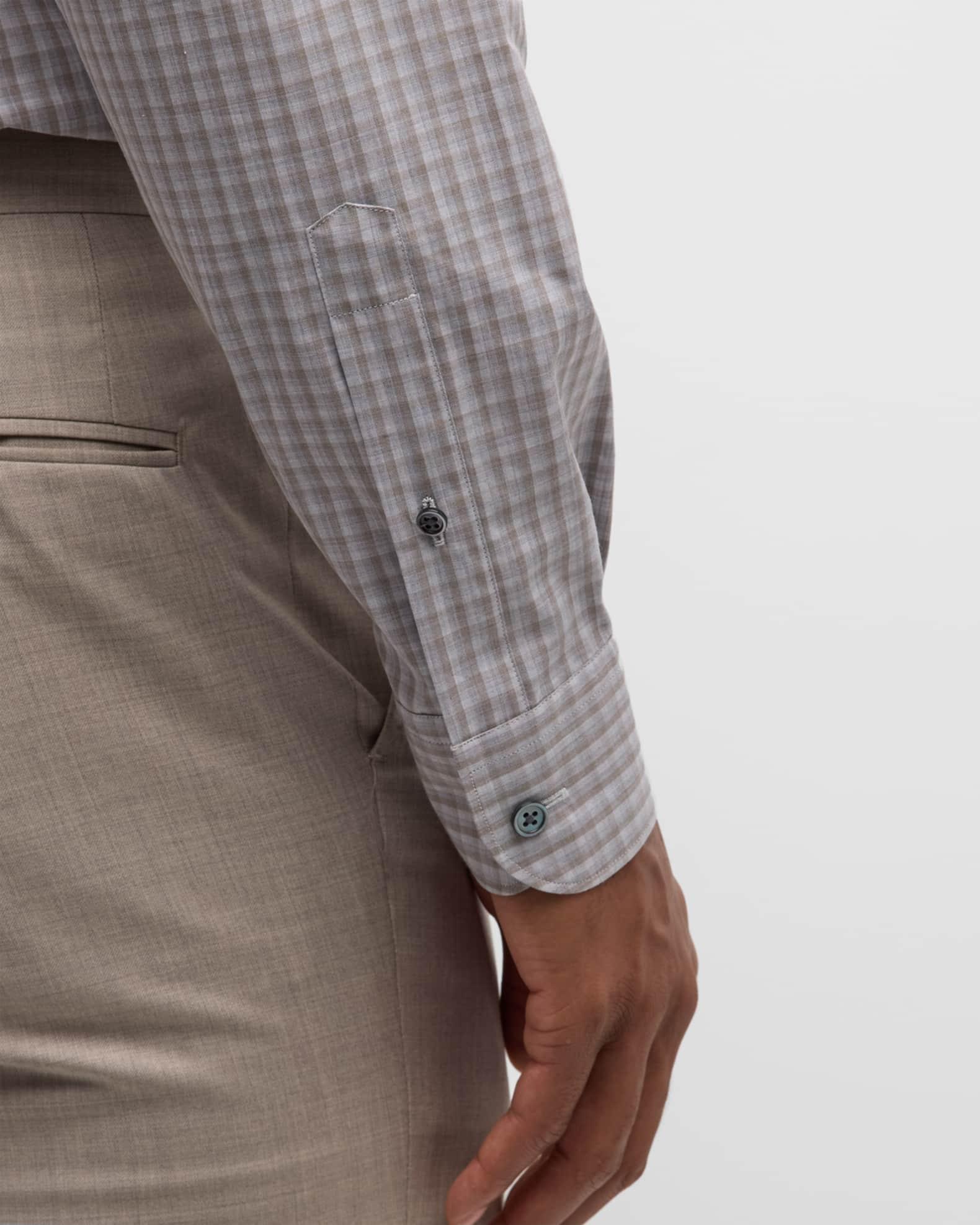 Men's Centoquaranta Melange Cotton Sport Shirt Product Image