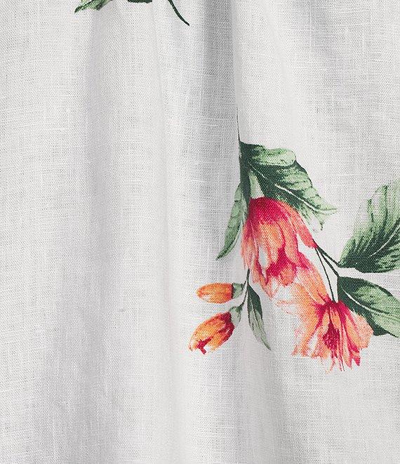 Tommy Bahama Florentina Linen Plainweave V-Neck Long Sleeves Relaxed Fit Top Product Image