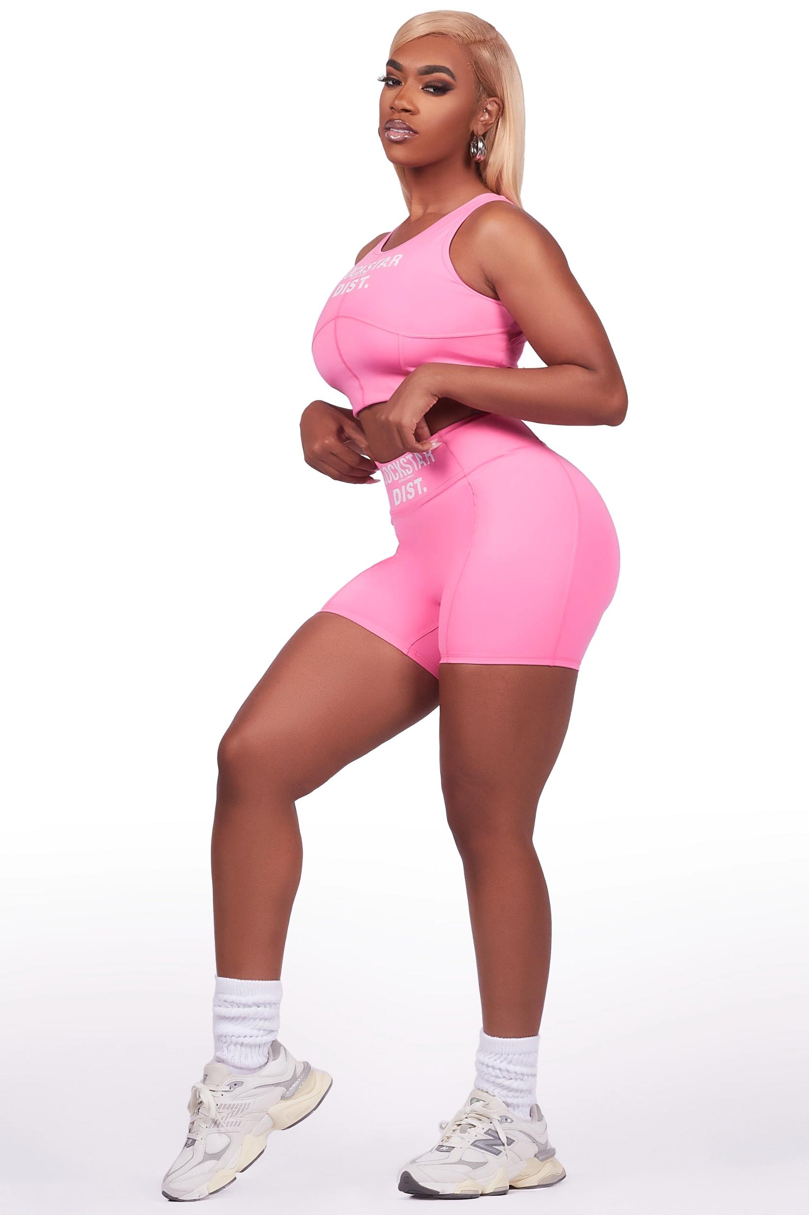 Teonka Hot Pink Bike Short Set Female Product Image