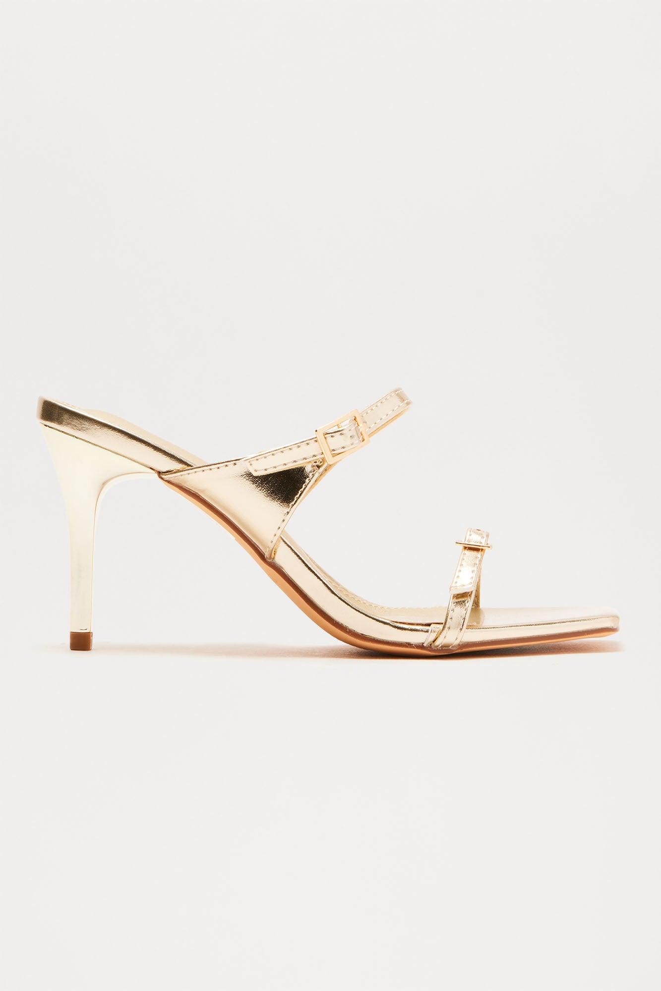 Elm Buckle Mules - Gold Female Product Image