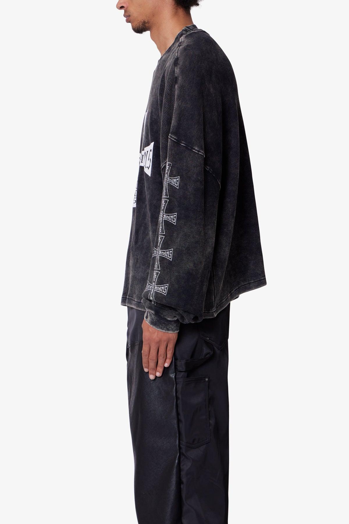 Washed LA Thermal Shirt - Washed Black Product Image