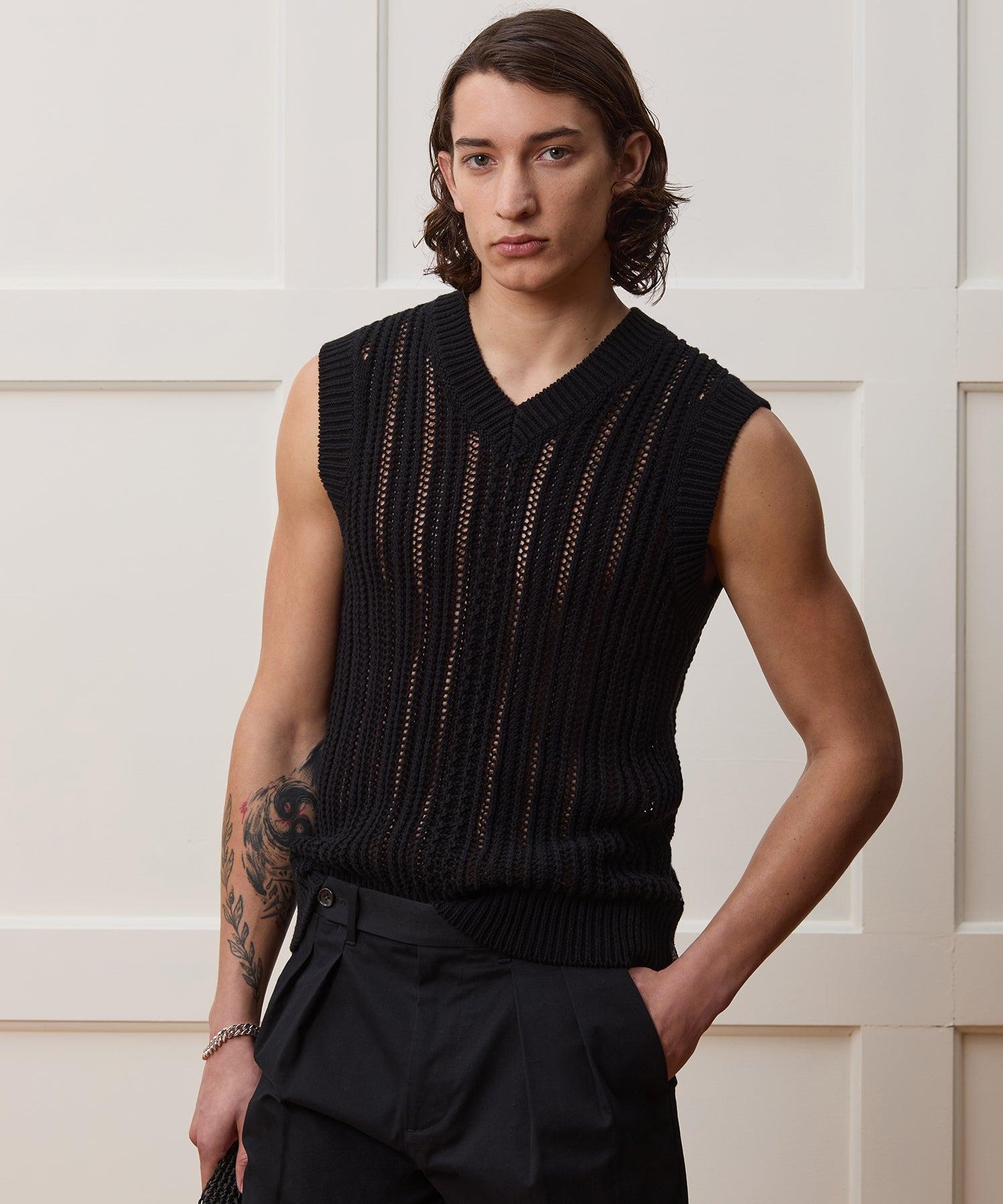 Open Stitch Sweater Vest Product Image