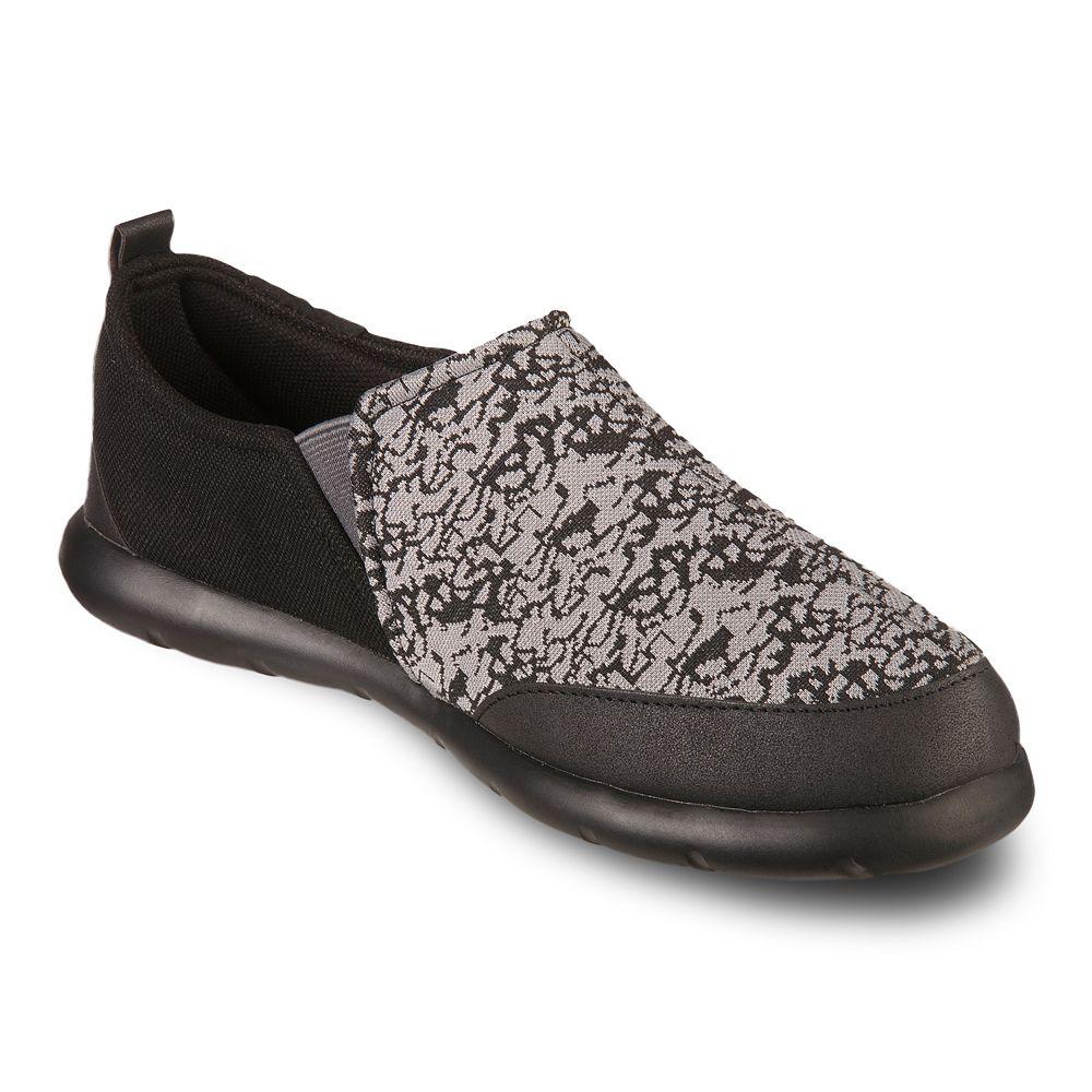 isotoner Men's Zenz Sport Knit Twin Gore Closed Back Shoes, Size: 8, Grey Product Image