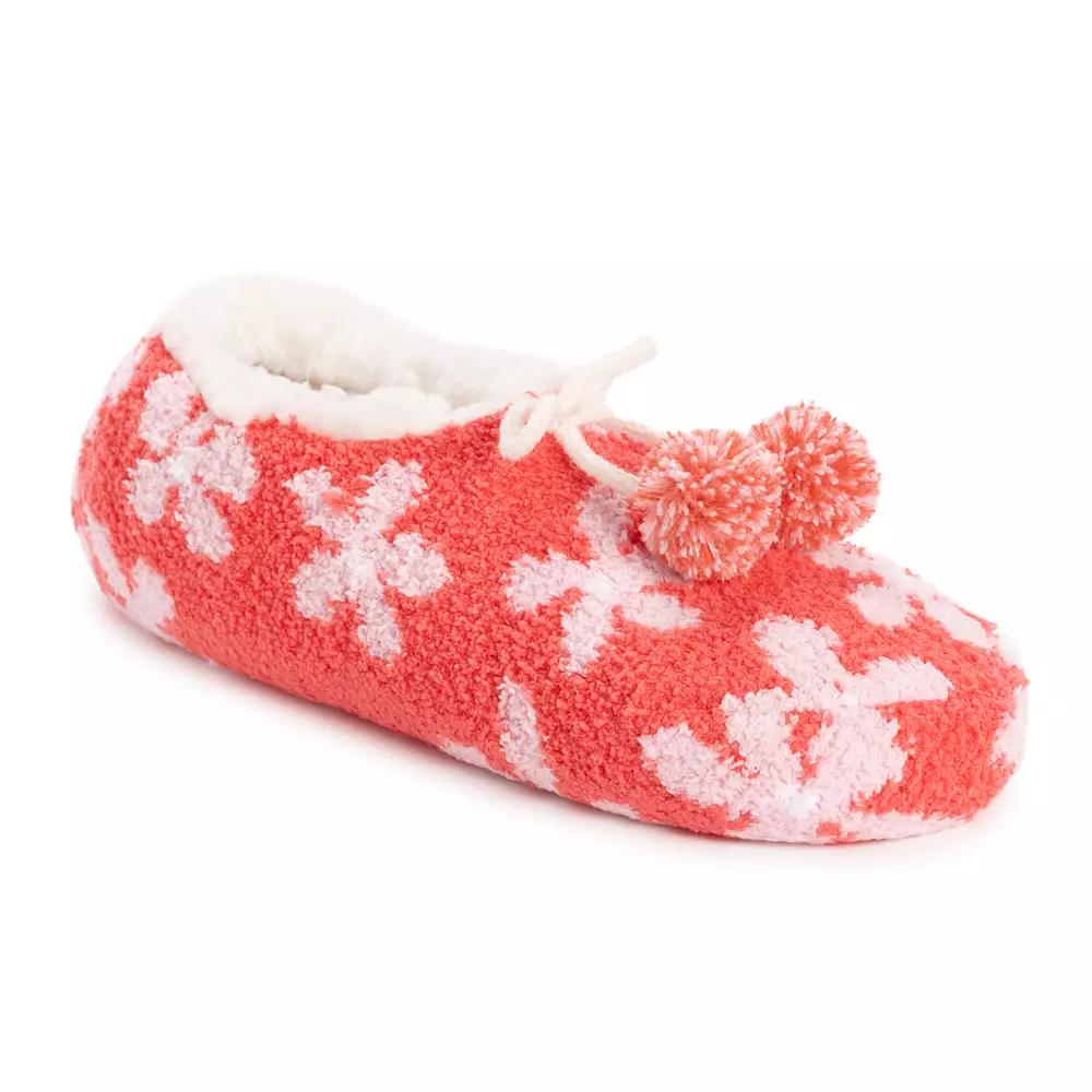 MUK LUKS Womens Cozy Sherpa-Lined Ballerina Slippers Product Image