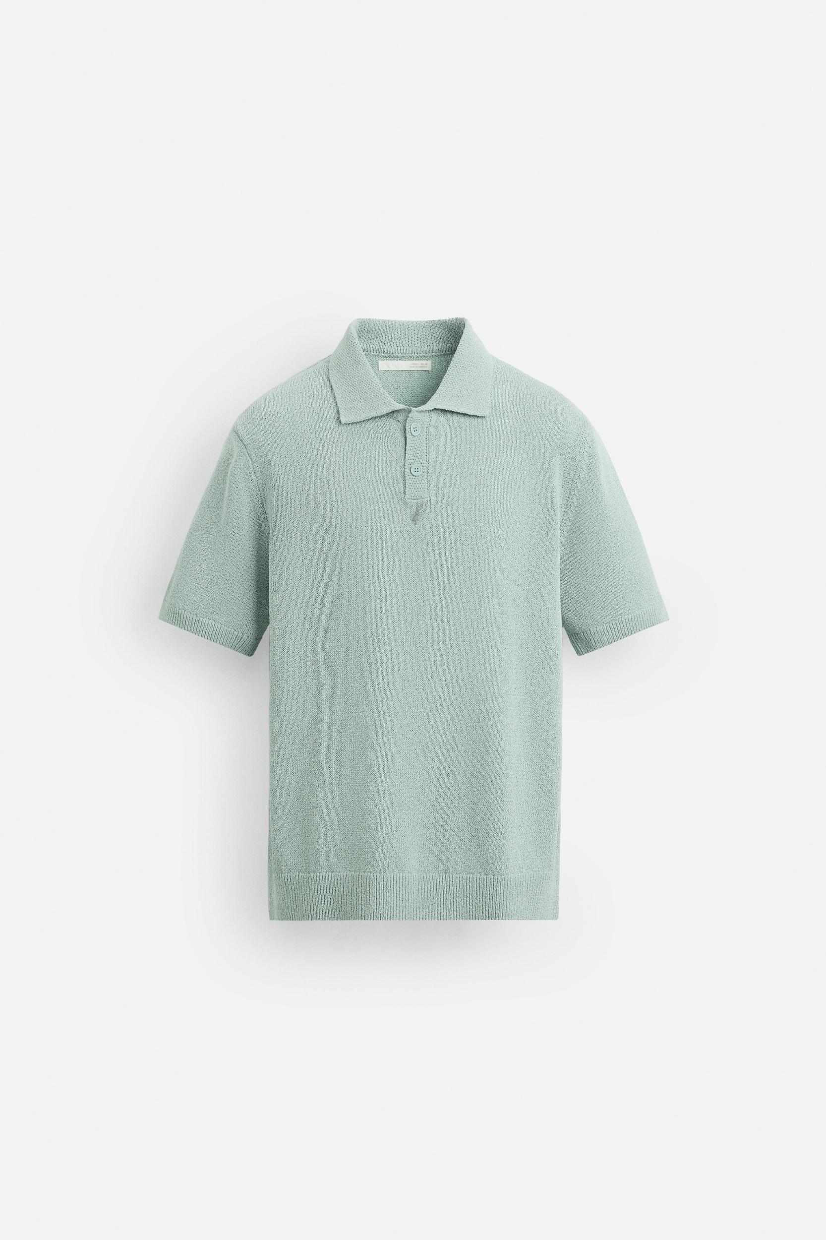 TEXTURED KNIT POLO SHIRT Product Image