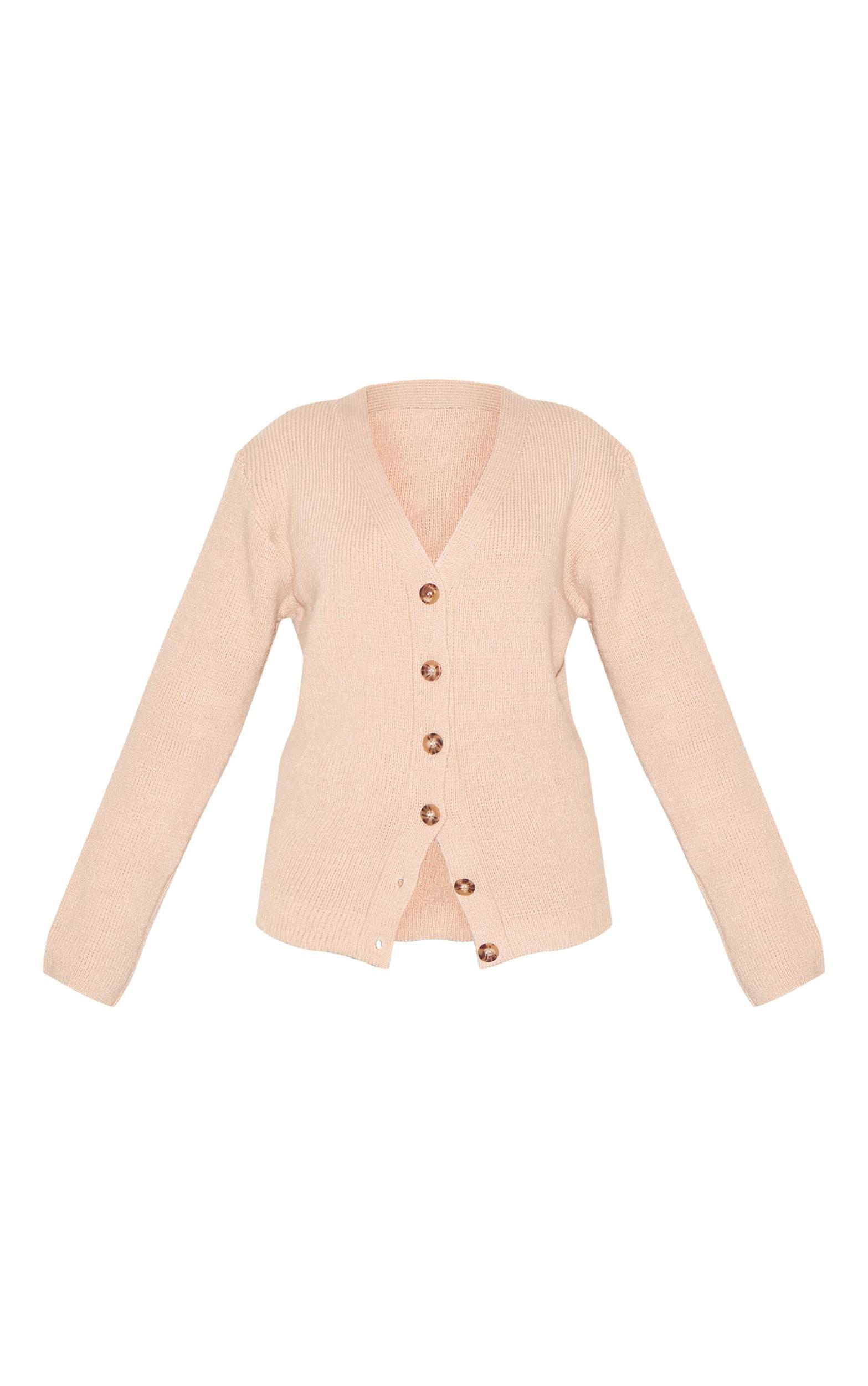 Oatmeal Chunky Knit Longline Cardigan Product Image