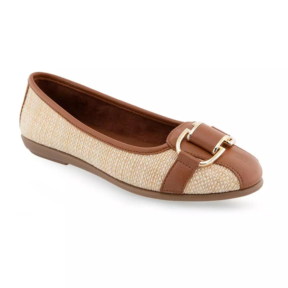 Aerosoles Bentley Women's Raffia Ballet Flats, Size: 7 Wide, Natural Raffia Product Image