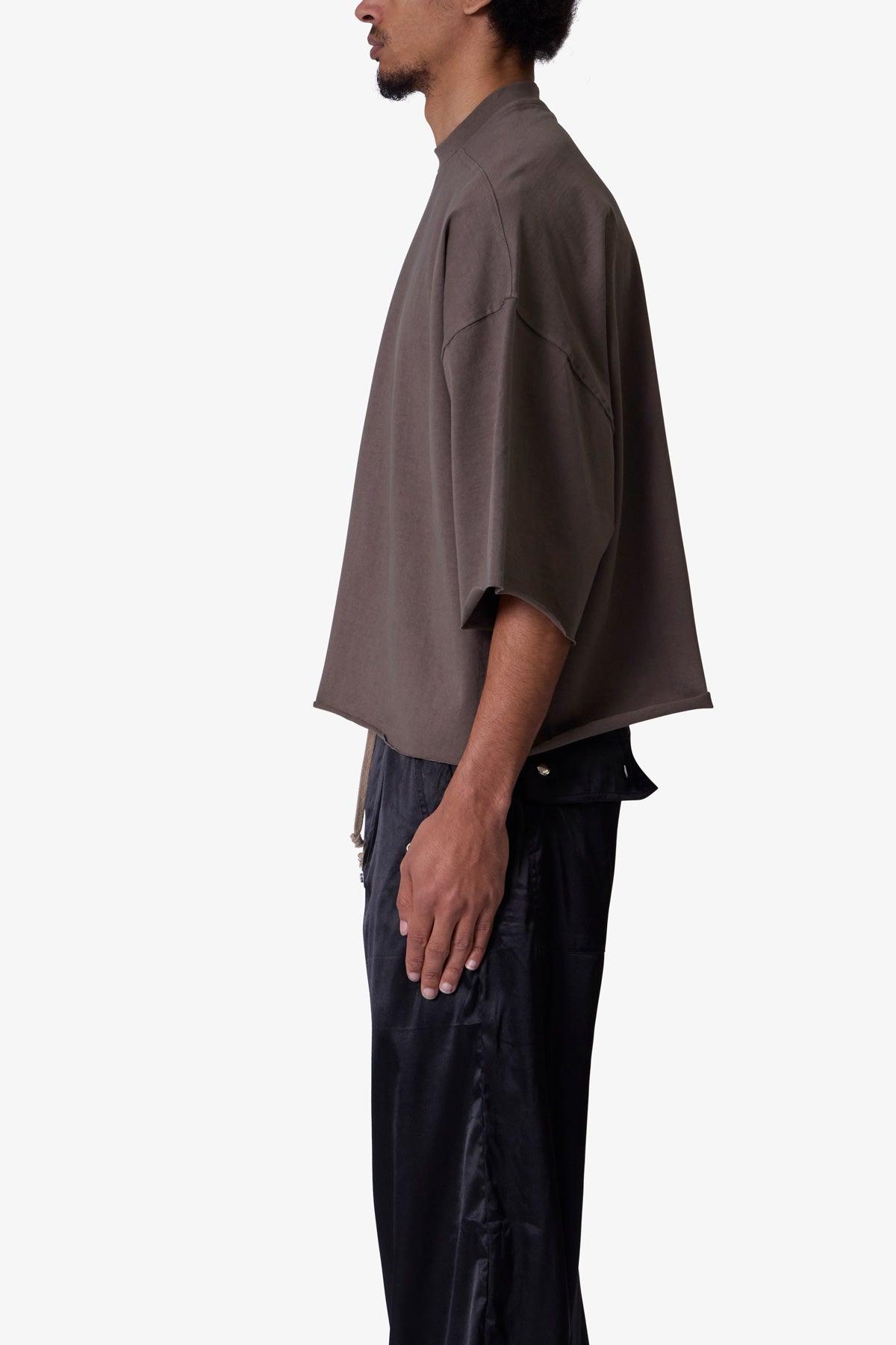 Oversized Raw Hem Tee - Muddy Grey Product Image