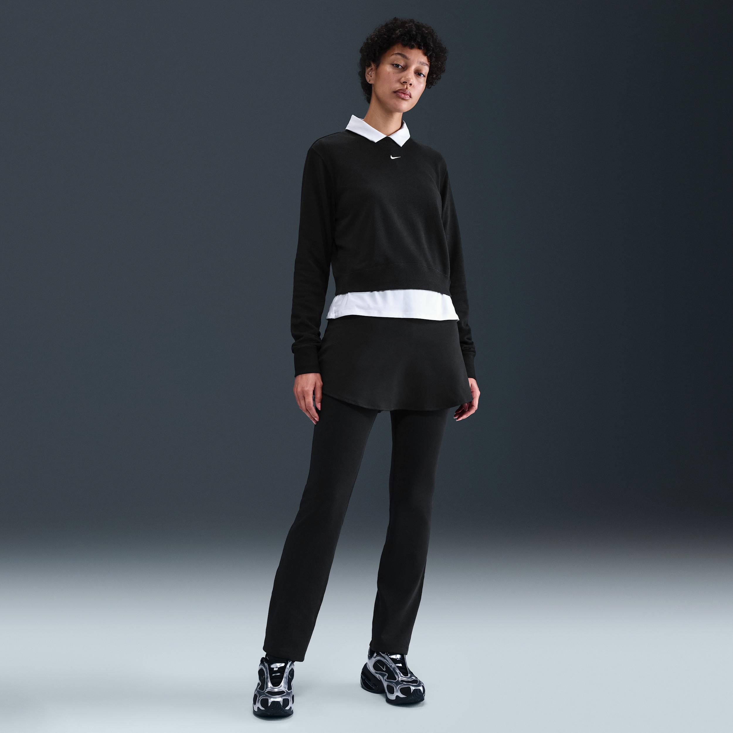 Womens Nike Sportswear Chill Terry Crew-Neck French Terry Sweatshirt | HV2393-675 Product Image