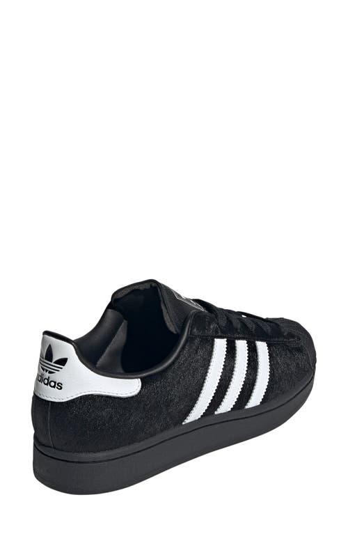 adidas Superstar II Sneaker in Black Calf Hair/White at Nordstrom, Size 10.5 Women's Product Image