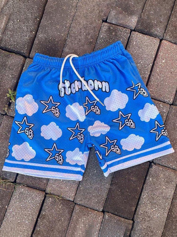 Sopula Retro Street Fashion Hip Hop Mesh Shorts Product Image