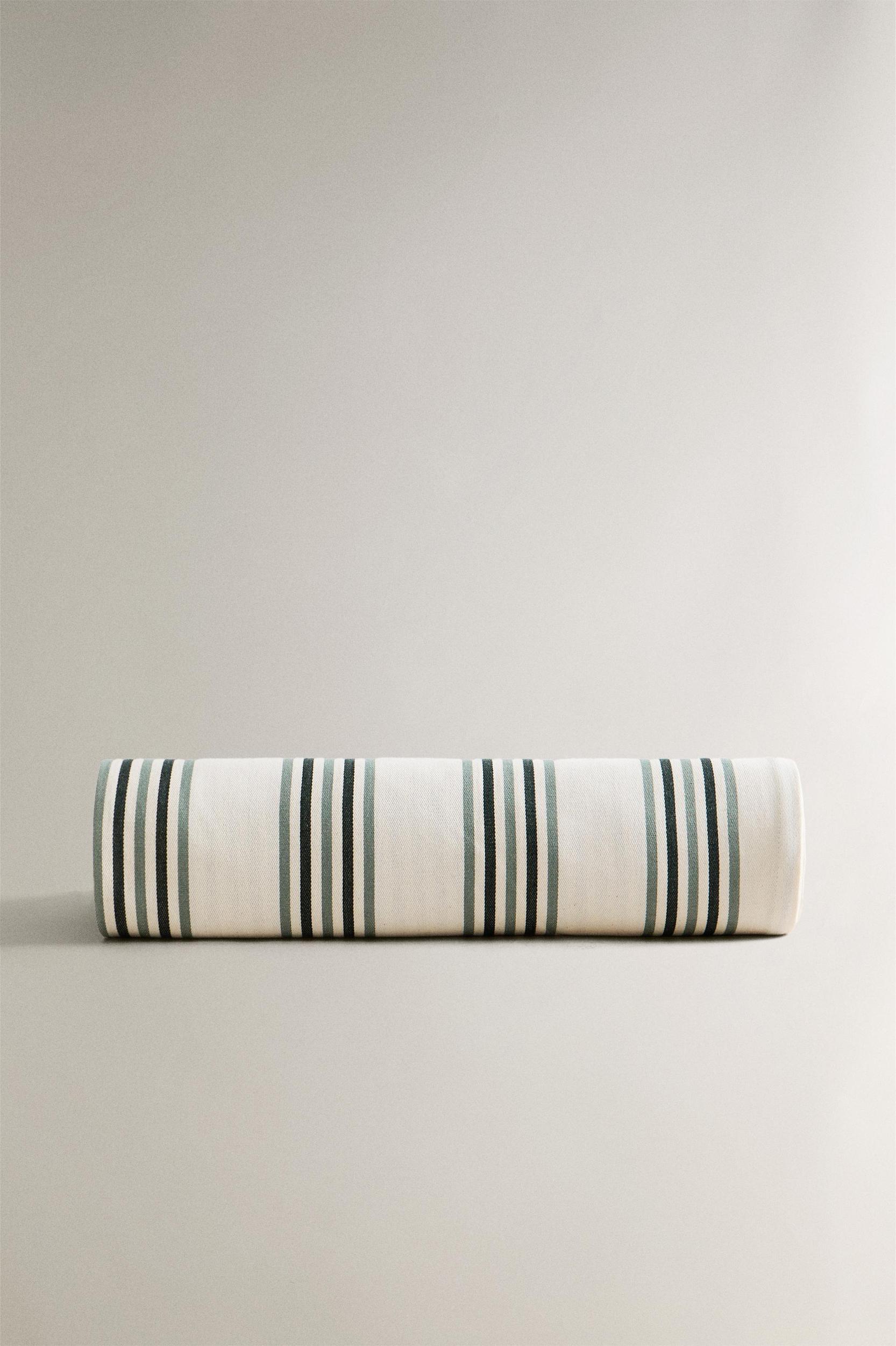 STRIPED COTTON BEACH WRAP TOWEL Product Image