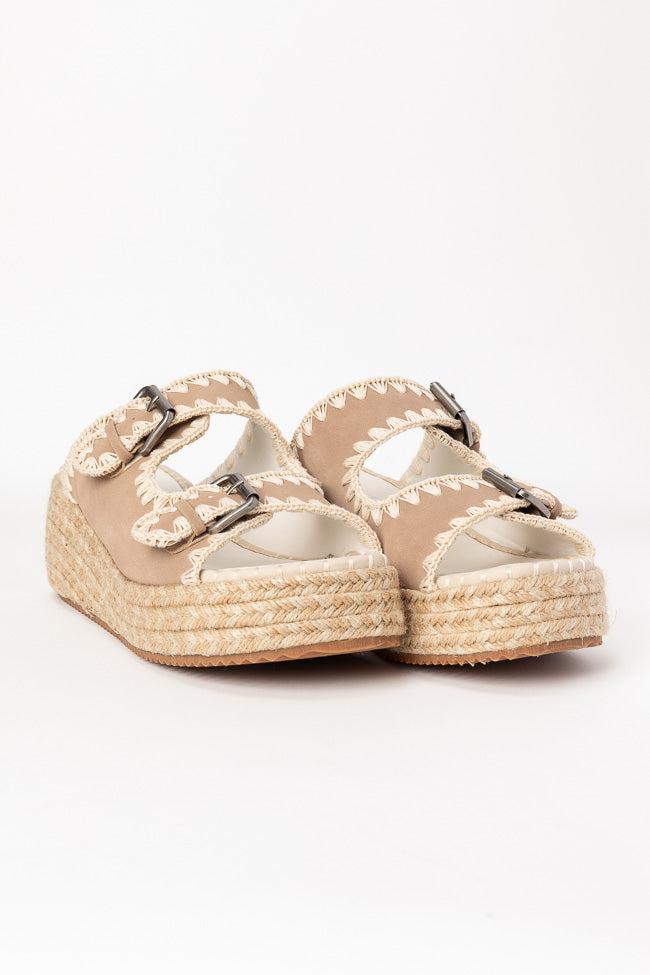 Cora Cedarwood Buckle Platform Sandals Product Image