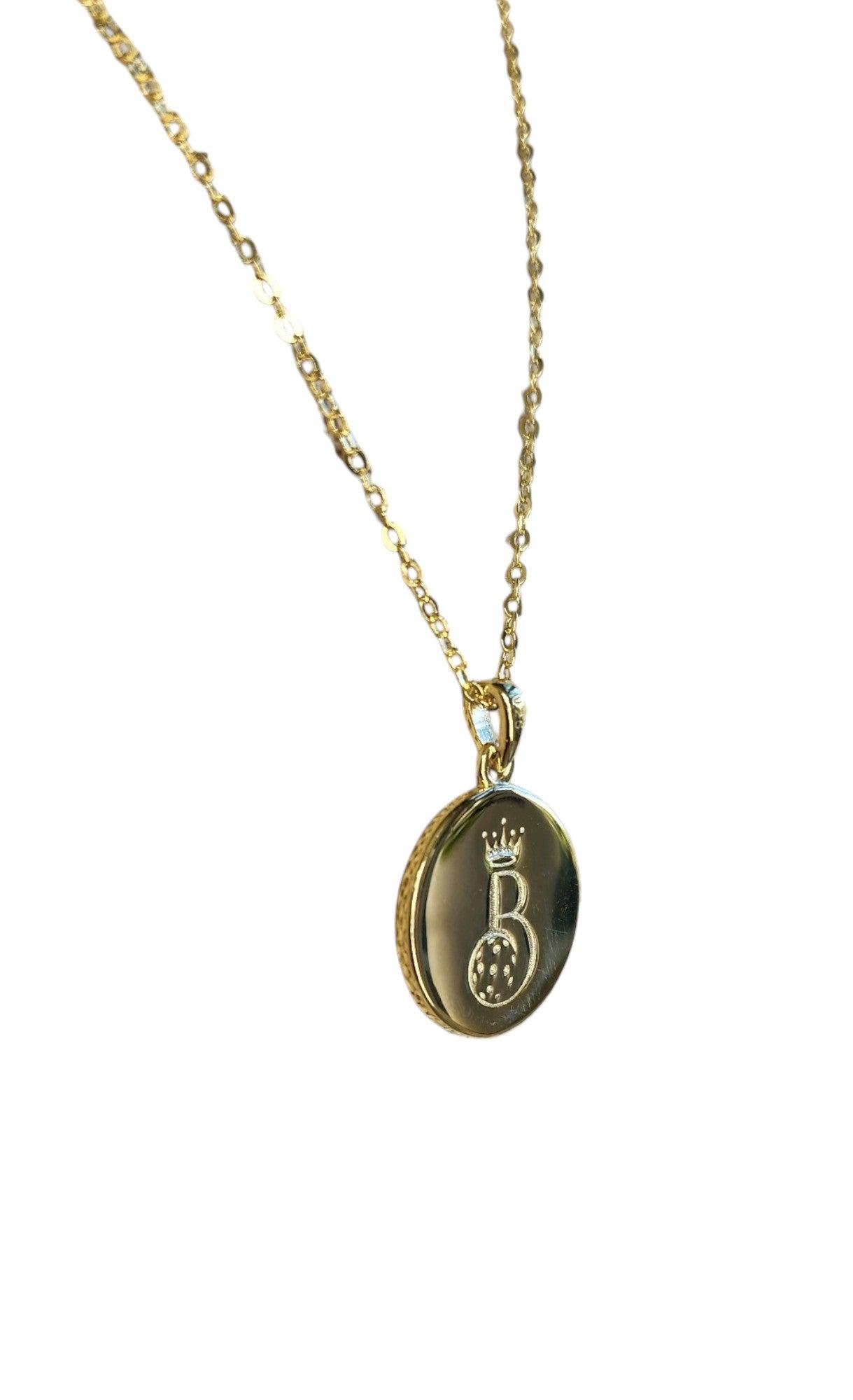 Pickleball Disc-o Ball Necklace Gold Product Image