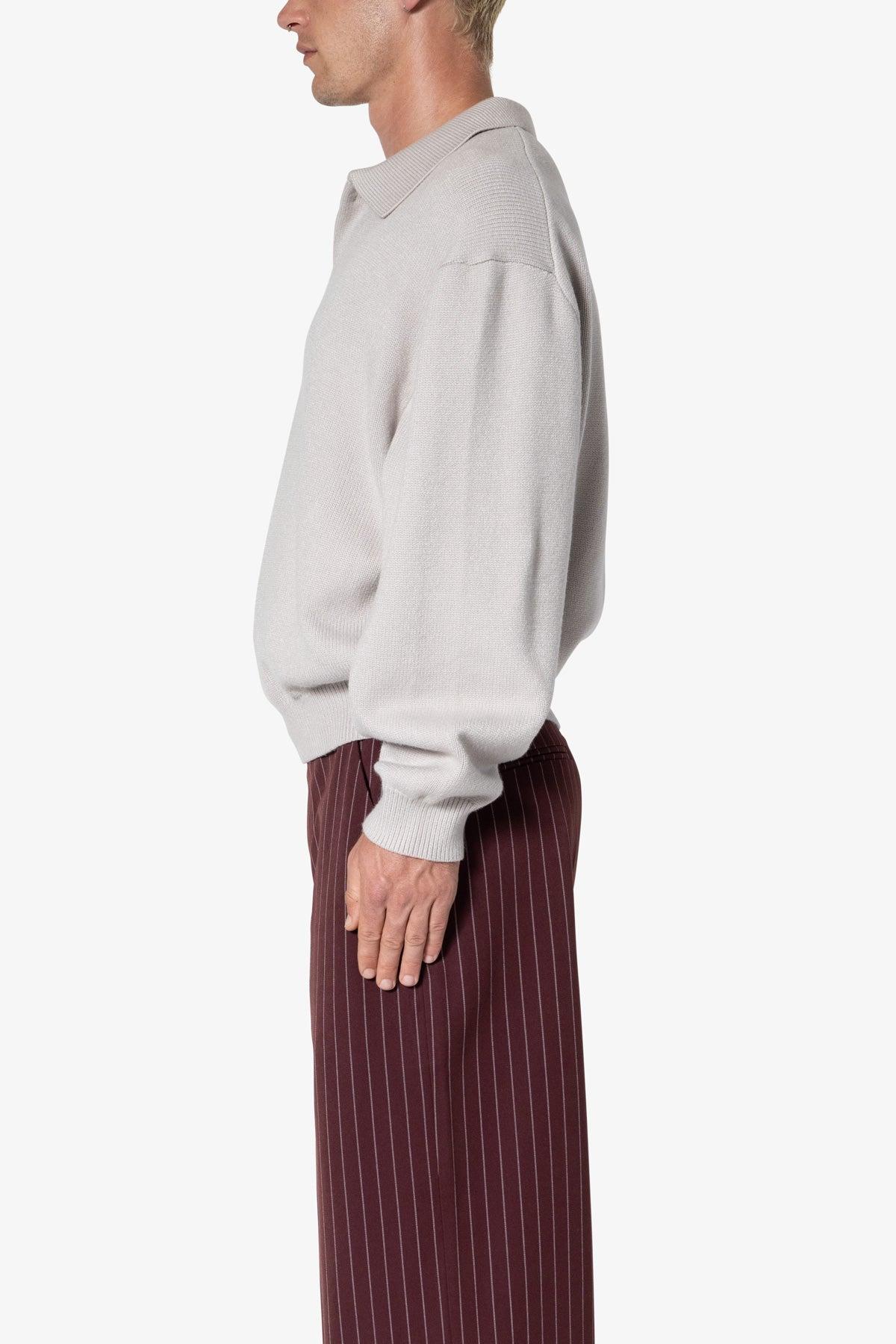 Collared Sweater - Light Grey Product Image