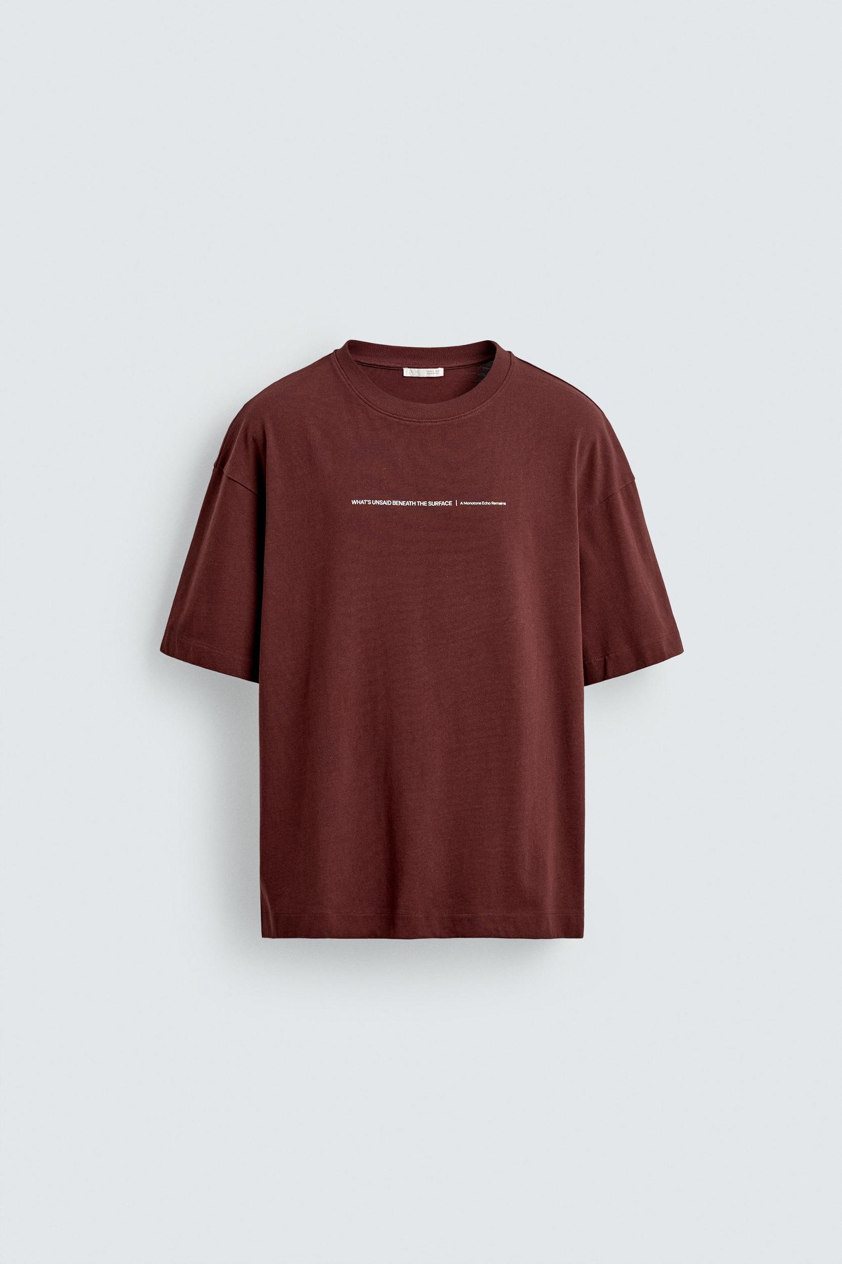 RELAXED FIT FLOCKED PRINT T-SHIRT Product Image