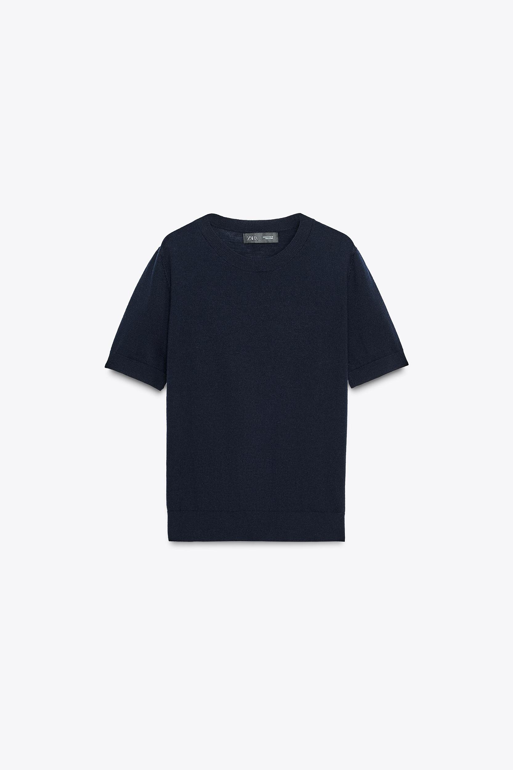 100% WOOL SHORT SLEEVE TOP Product Image