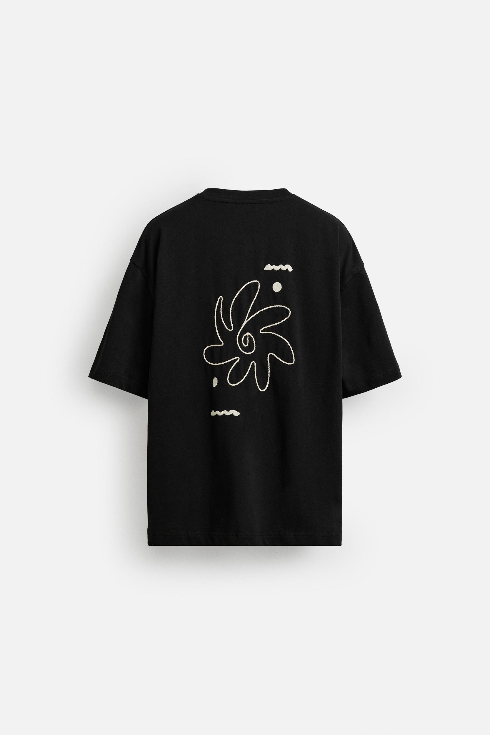 CONTRAST EMBROIDERY T-SHIRT Product Image