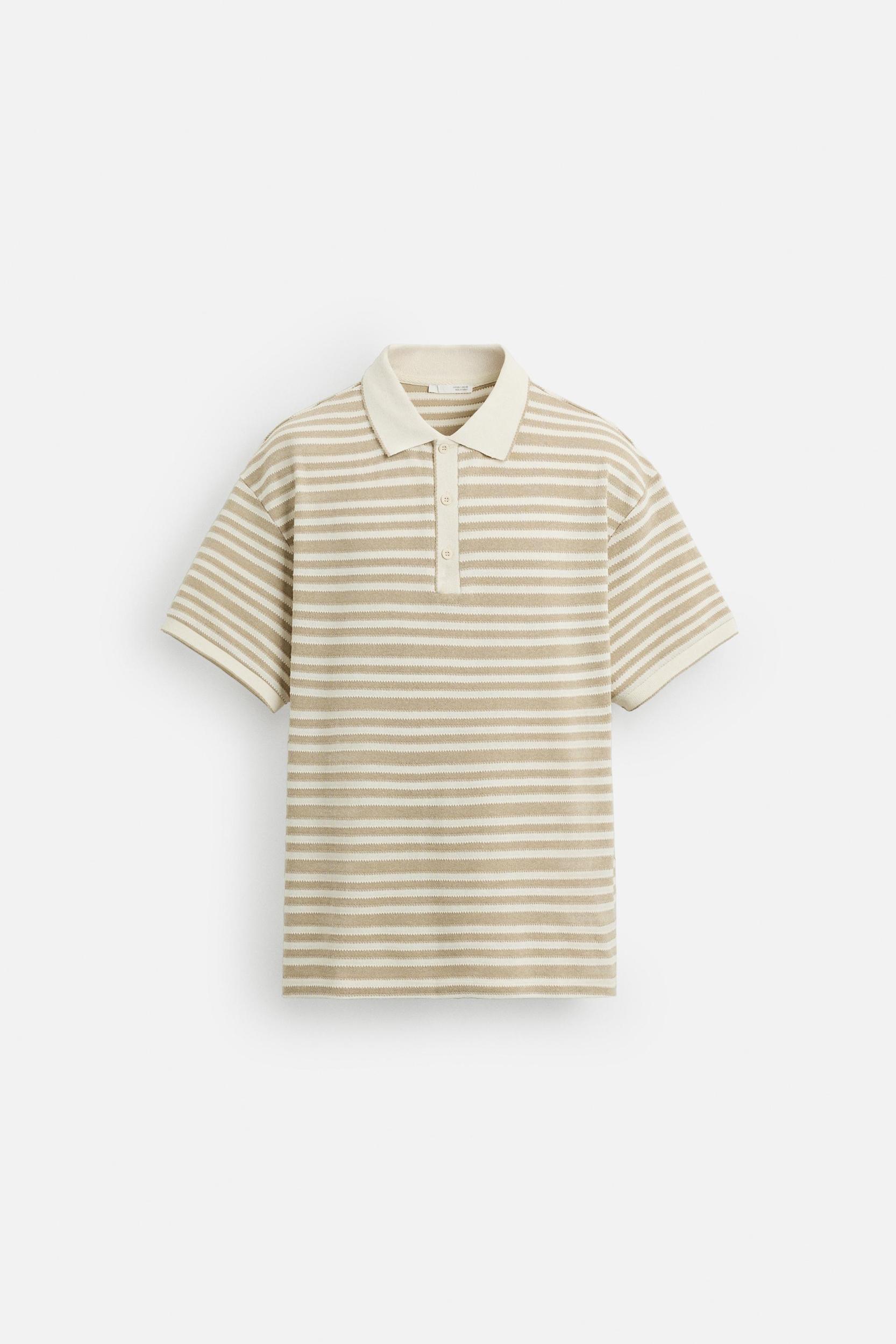 JACQUARD STRIPED POLO SHIRT Product Image