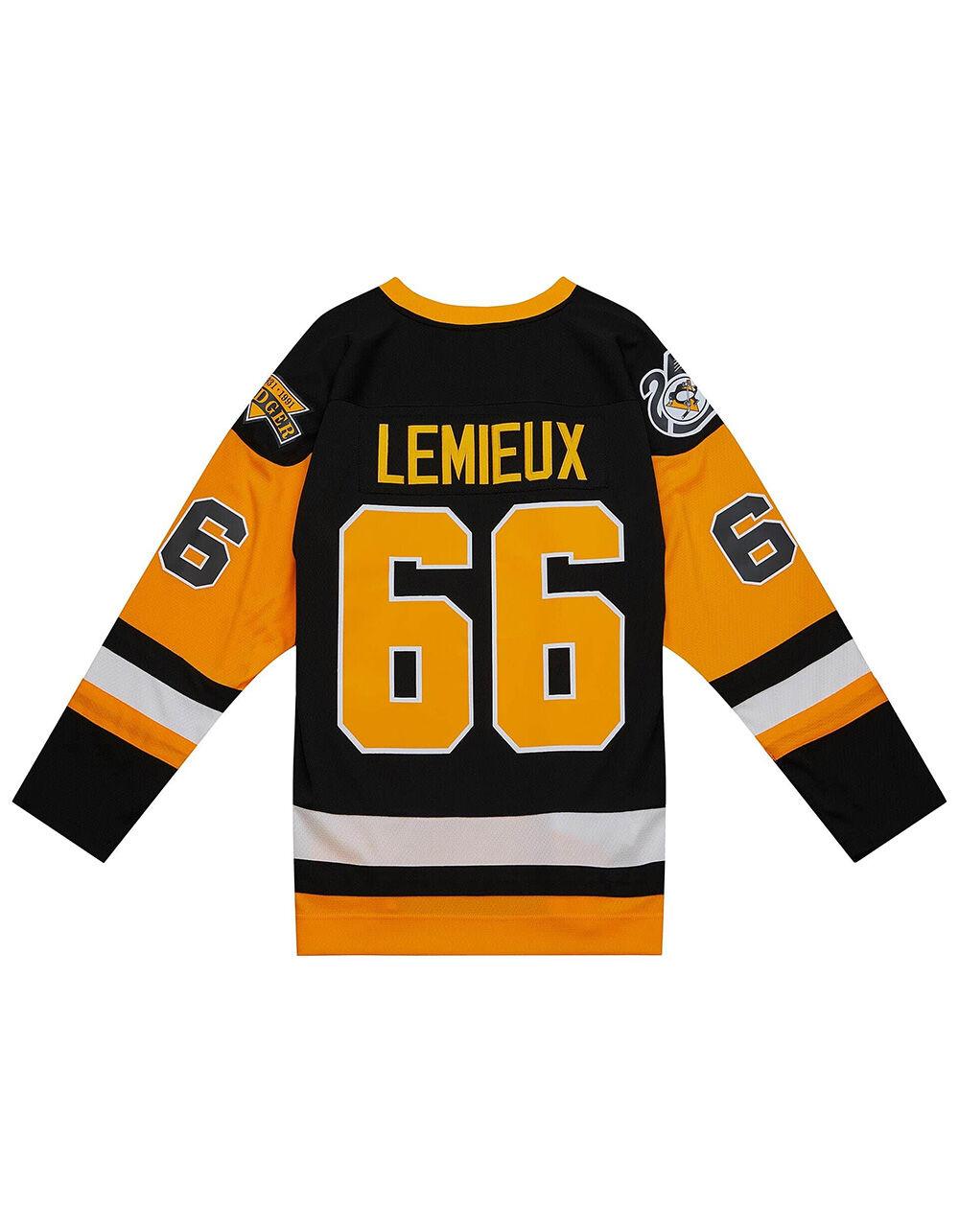 MITCHELL & NESS Blue Line Mario Lemieux Pittsburgh Penguins 1991 Mens Hockey Jersey - BLACK Product Image