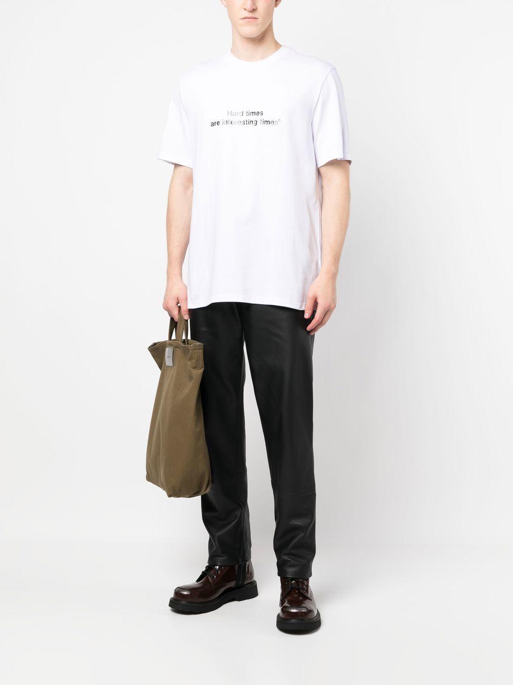 slogan-print cotton T-Shirt  Product Image