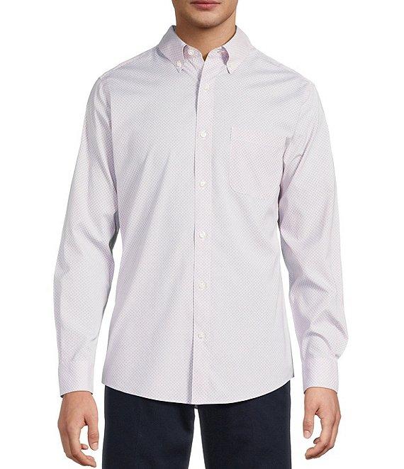 Gold Label Roundtree & Yorke Slim Fit Non-Iron Long Sleeve Circle Geo Print Sport Shirt Product Image