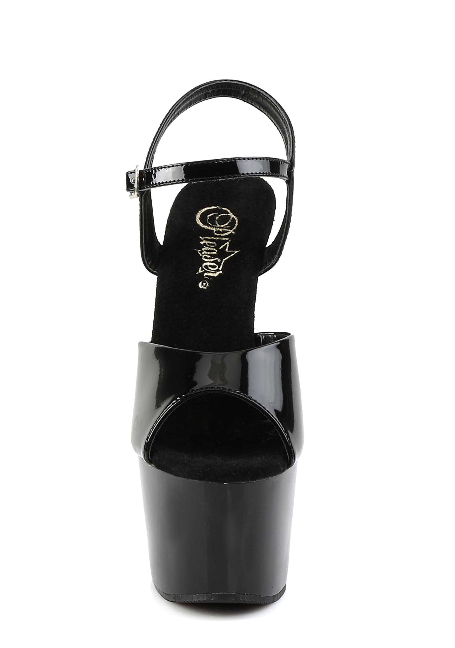 Pleaser Midnight Kat Stacks Adore Platform Heels Product Image