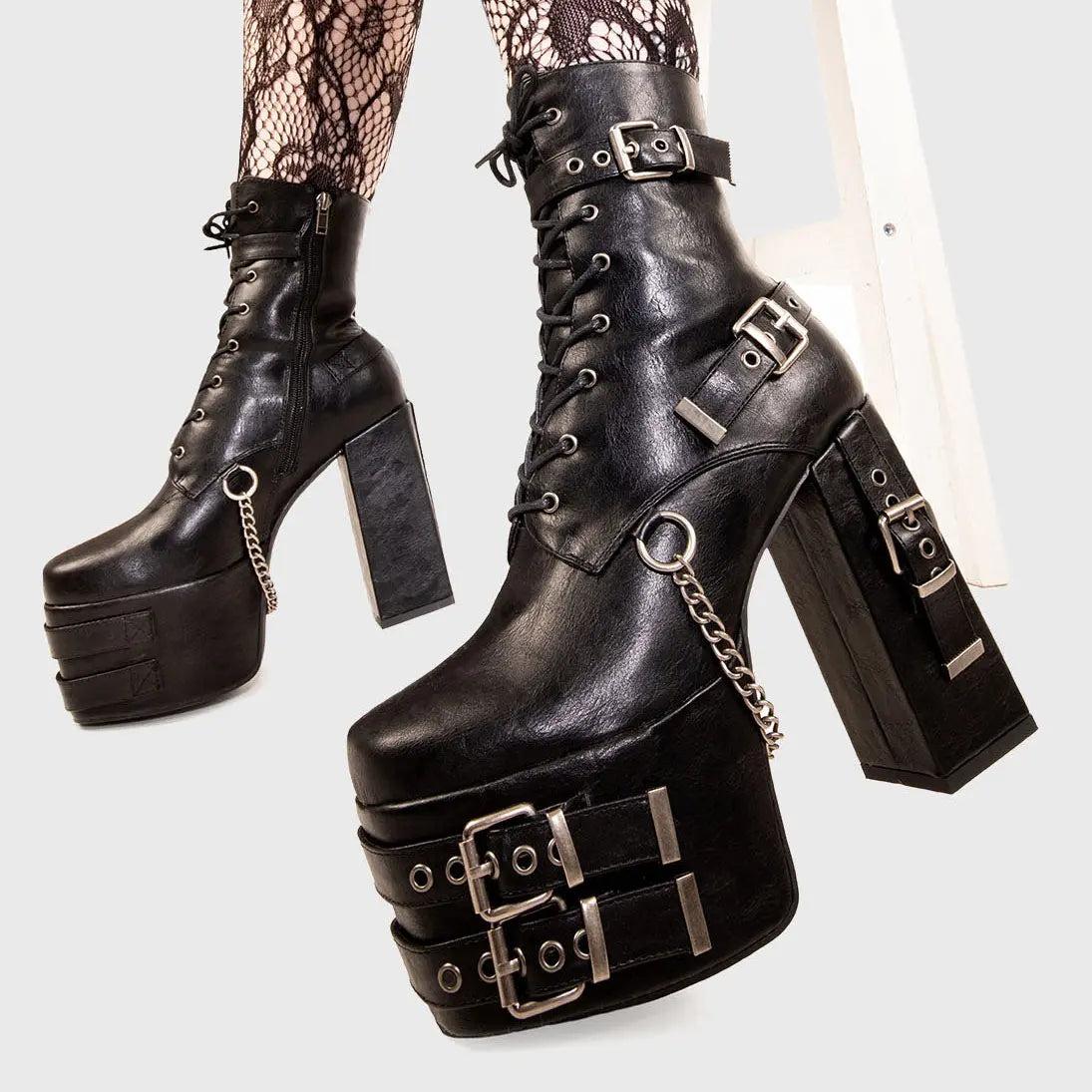 Diligence Chunky Platform Ankle Boots Product Image
