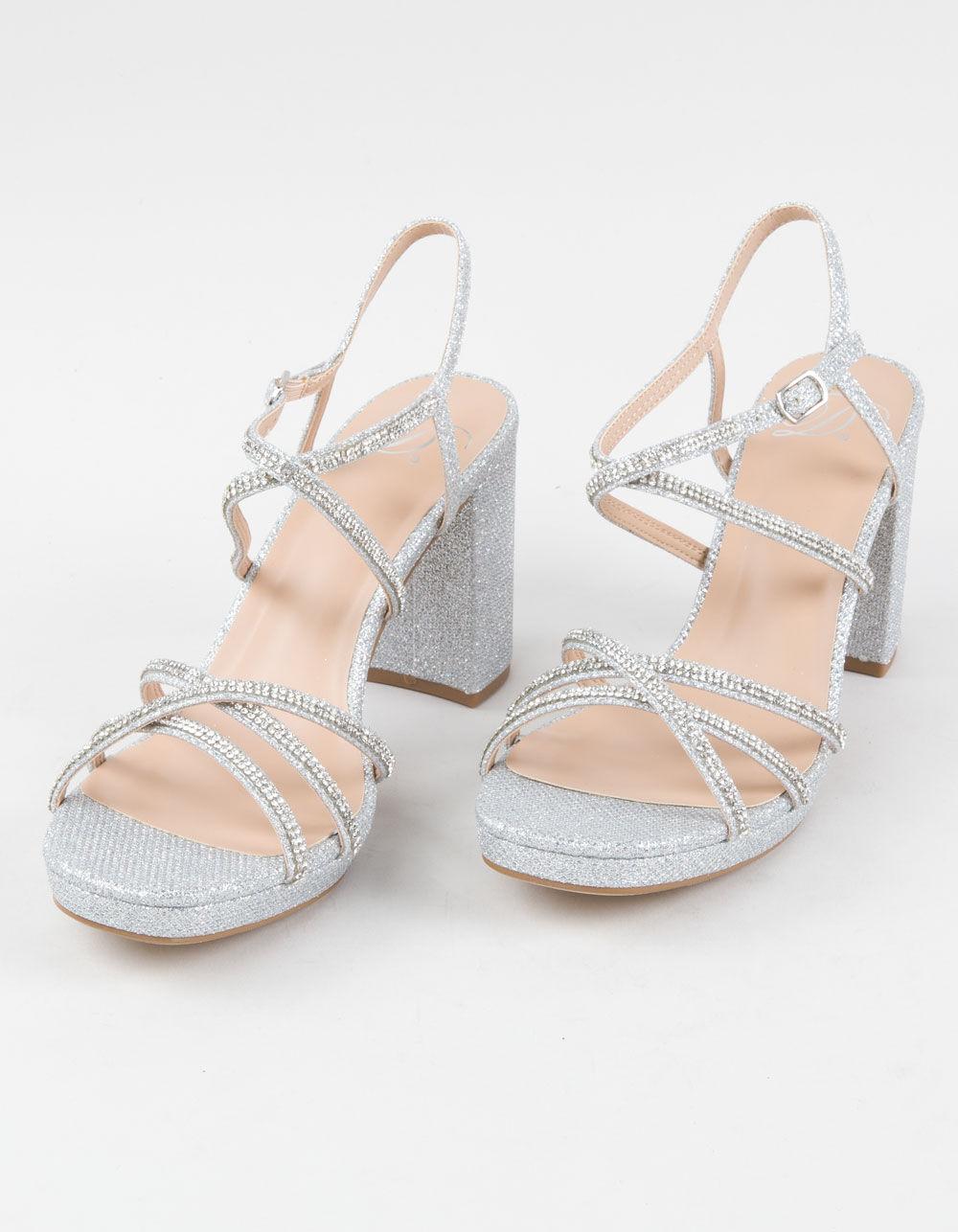 SODA Envoy Womens Platform Heels - SILVER Product Image
