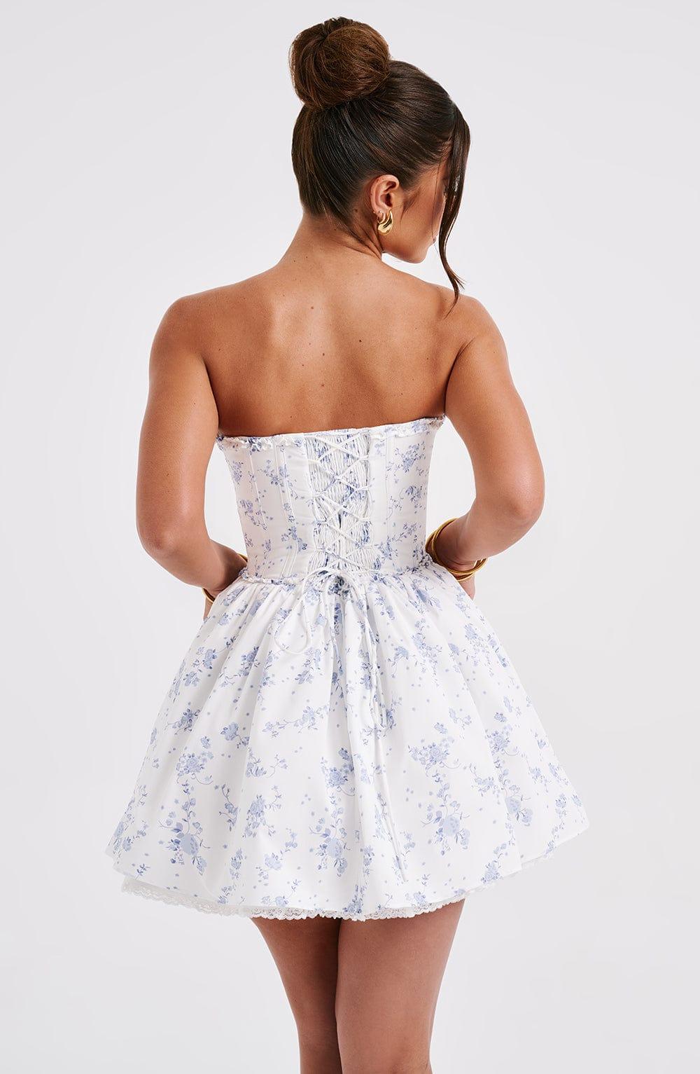 Maeve Mini Dress - Blue Ditsy Print Product Image